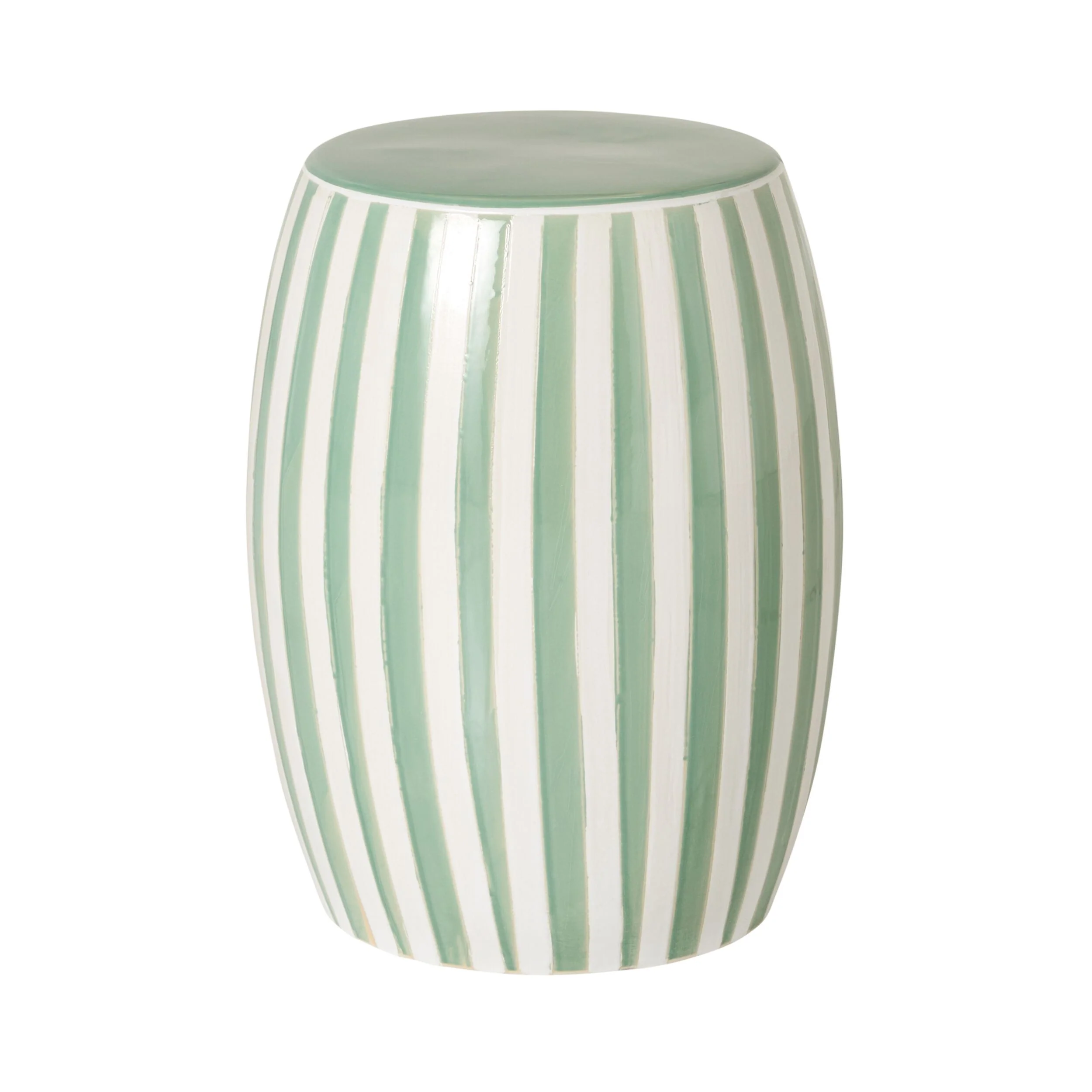 Stripe Stool Green/White