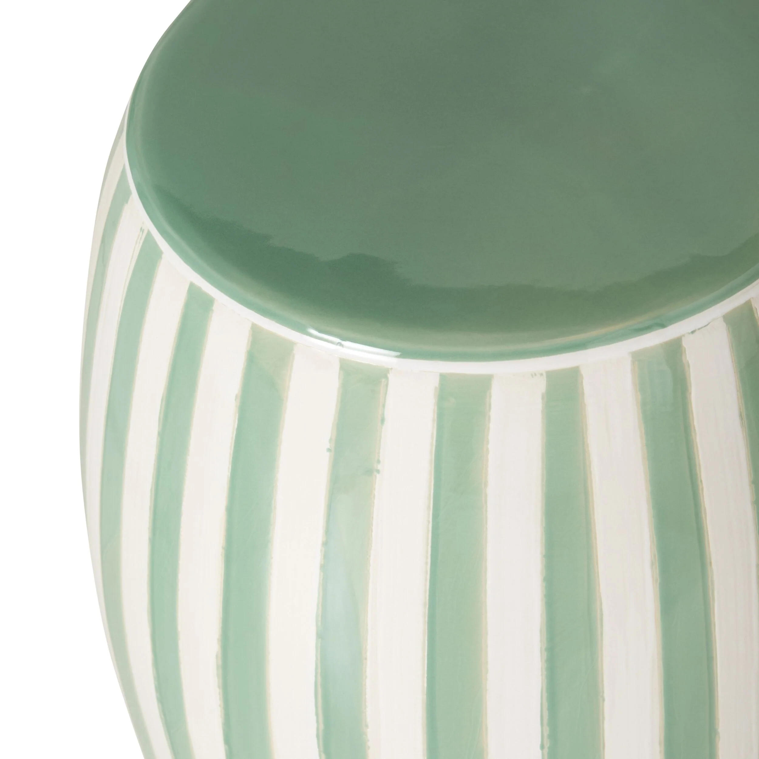 Stripe Stool Green/White