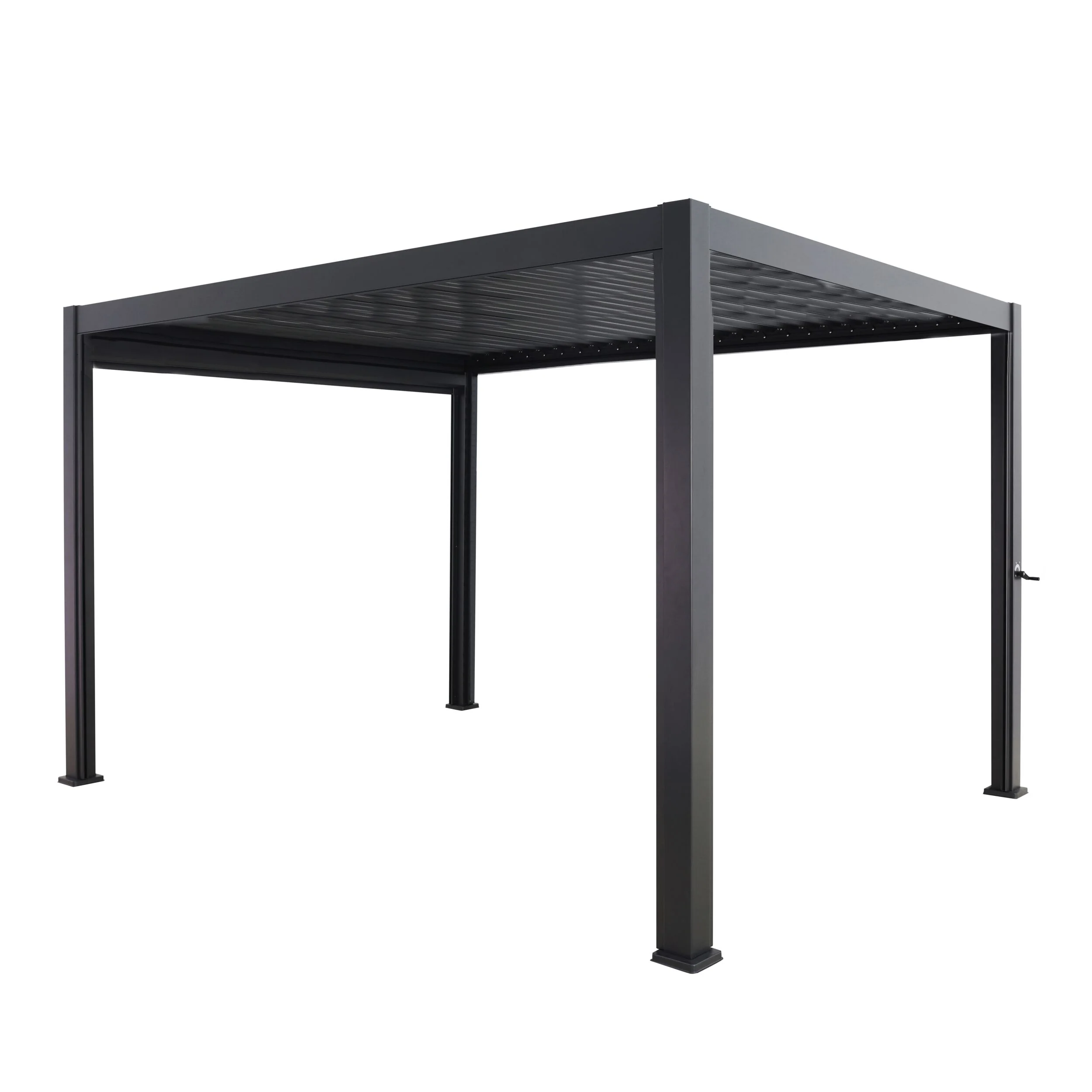 Sanctuary Louvered Aluminium Pergola Charcoal 3x4