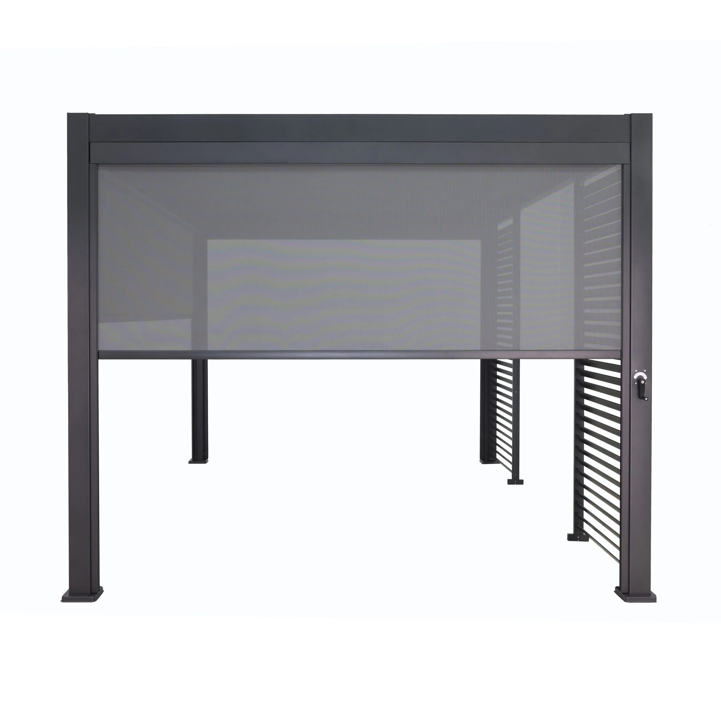 Sanctuary Roller Blind for Charcoal Pergola