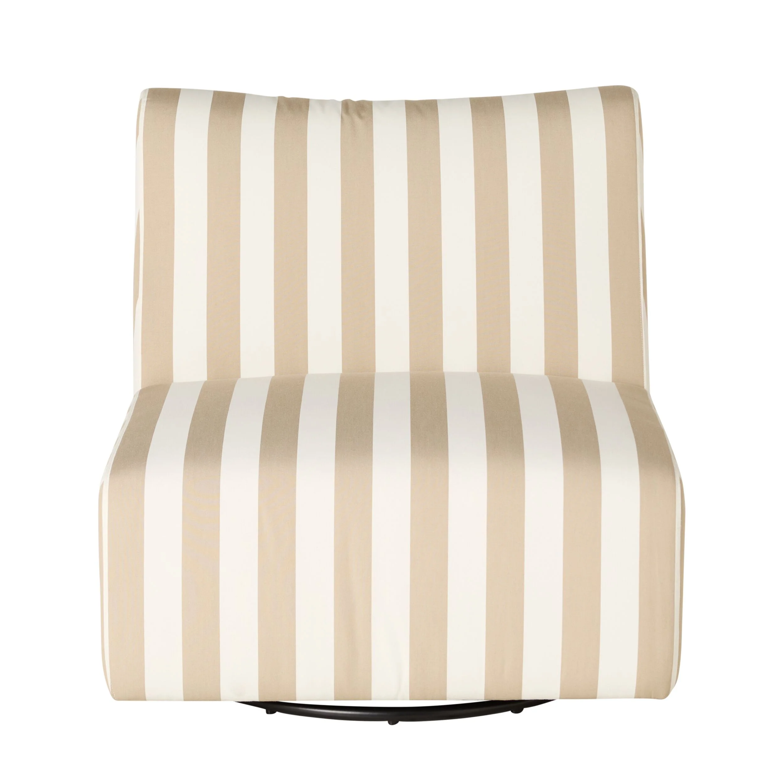 Bowie Occasional Swivel Chair Taupe Stripe