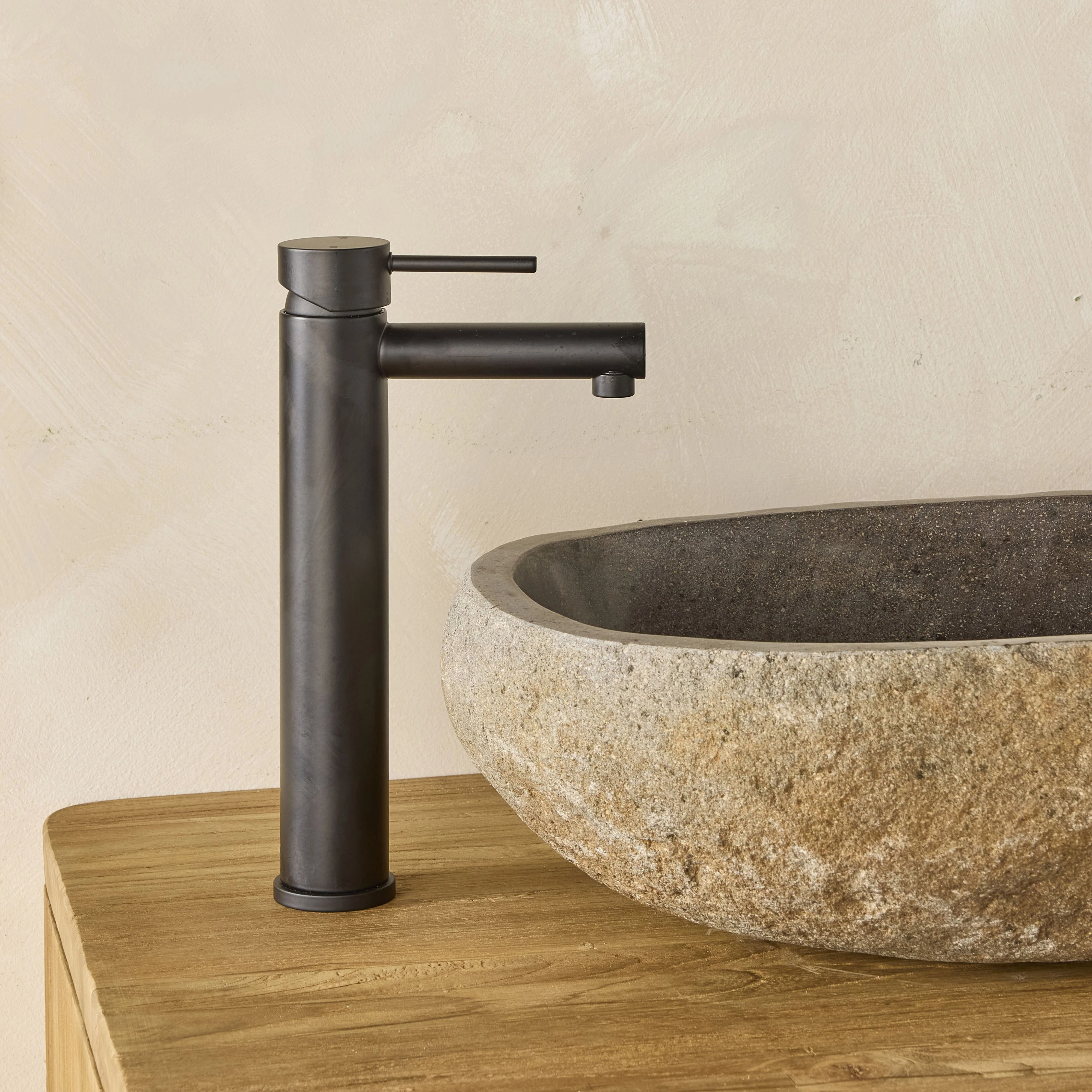Camden Tall Basin Mixer Matte Black