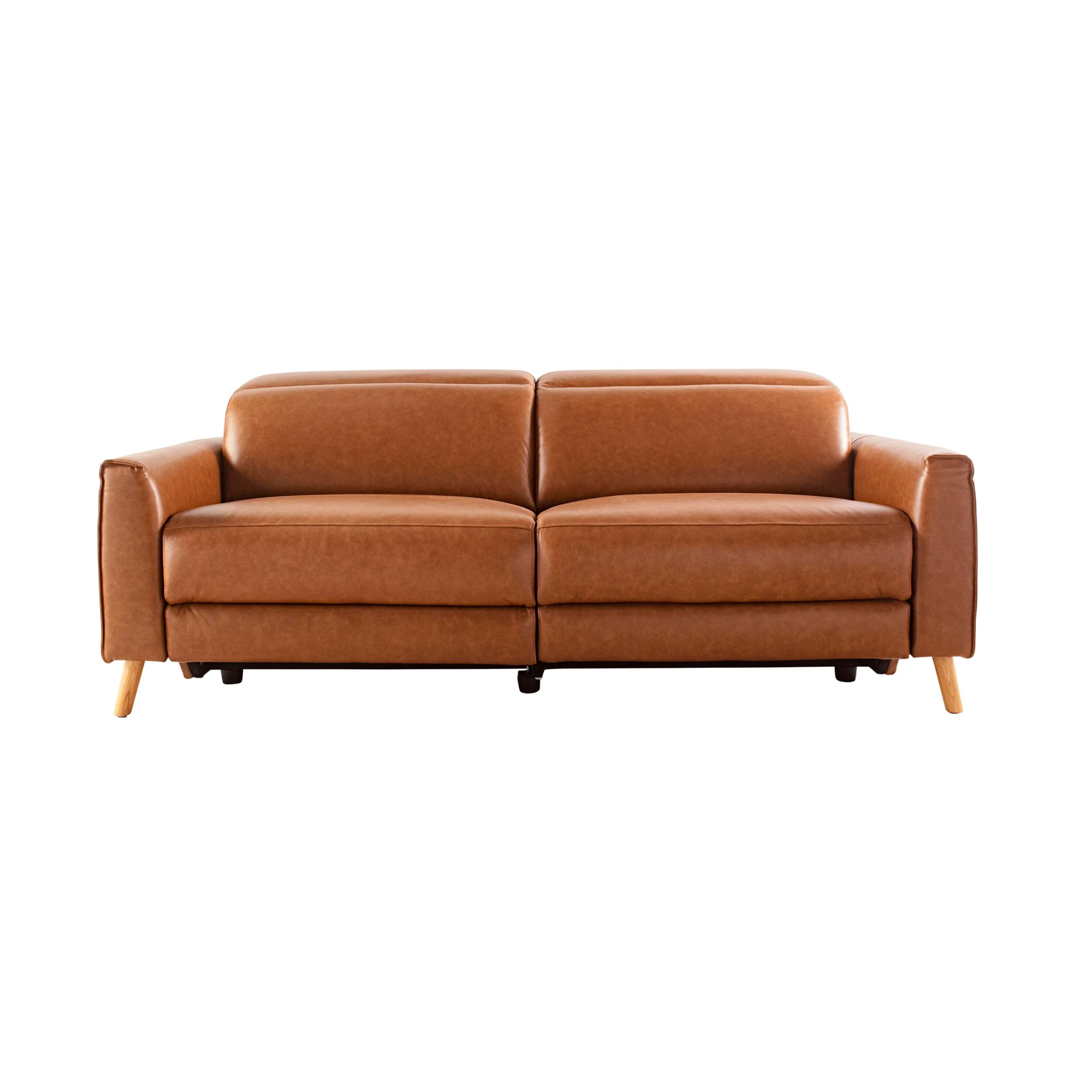 Dunaway 2 Seater Leather Recliner Sofa Dakota Vintage Saddle