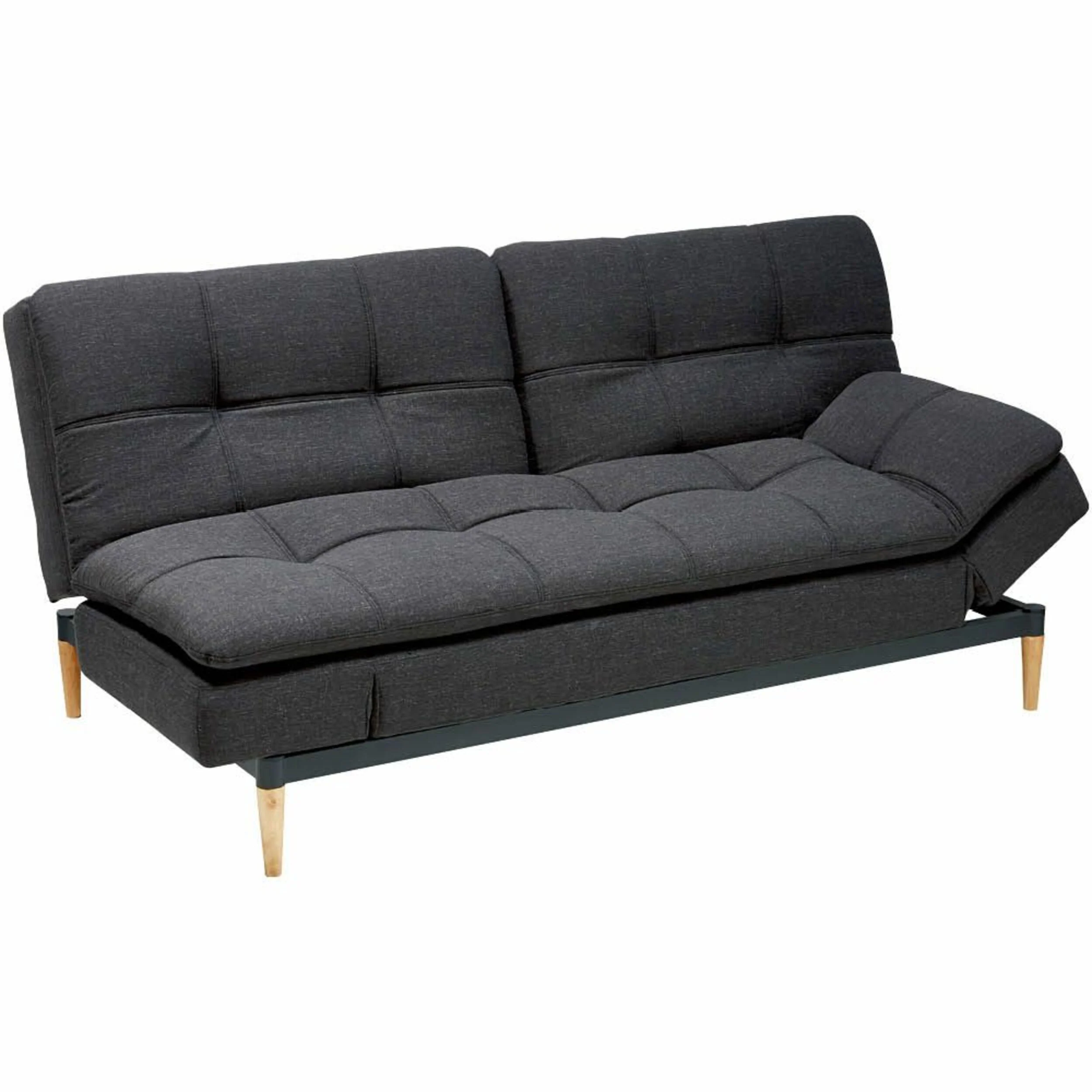 1278-da-vinci-2-seater-fabric-sofa-bed-charcoal-grey-3.webp Da Vinci 2 Seater Fabric Sofa Bed Charcoal Grey
