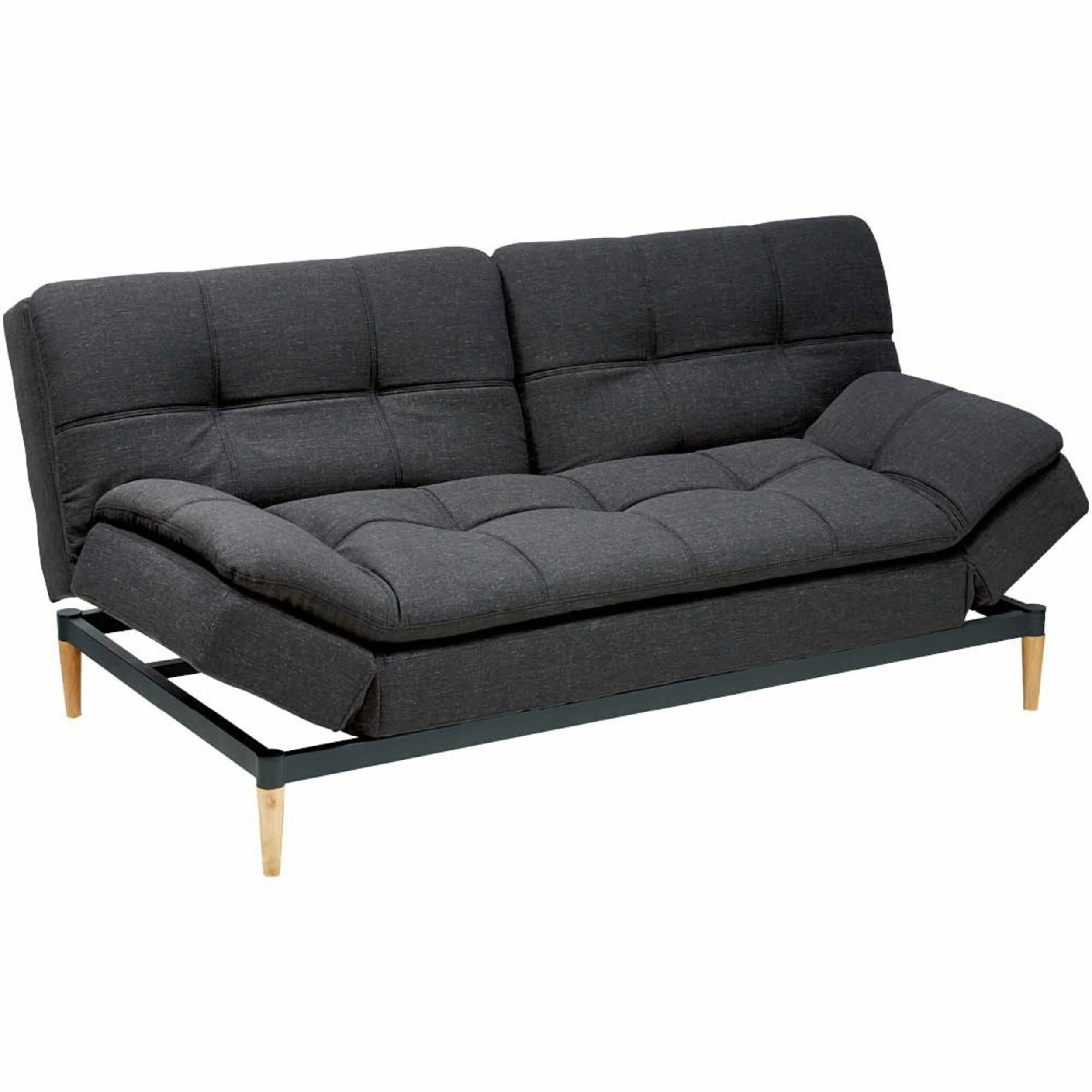 1278-da-vinci-2-seater-fabric-sofa-bed-charcoal-grey-4.webp Da Vinci 2 Seater Fabric Sofa Bed Charcoal Grey