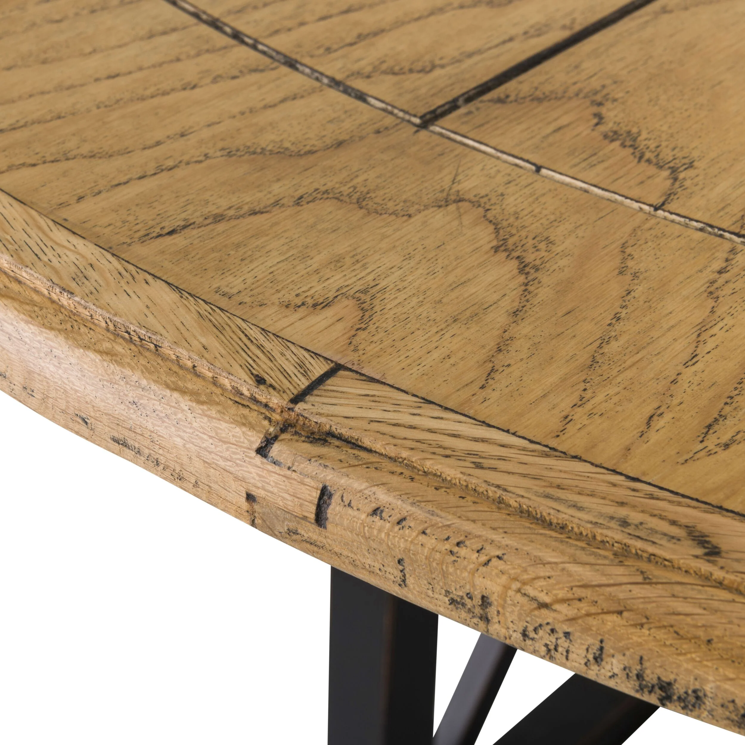 1321-provincial-oak-round-dining-table-140cm-distressed-black-4.webp Provincial Oak Round Dining Table 140cm Distressed Black