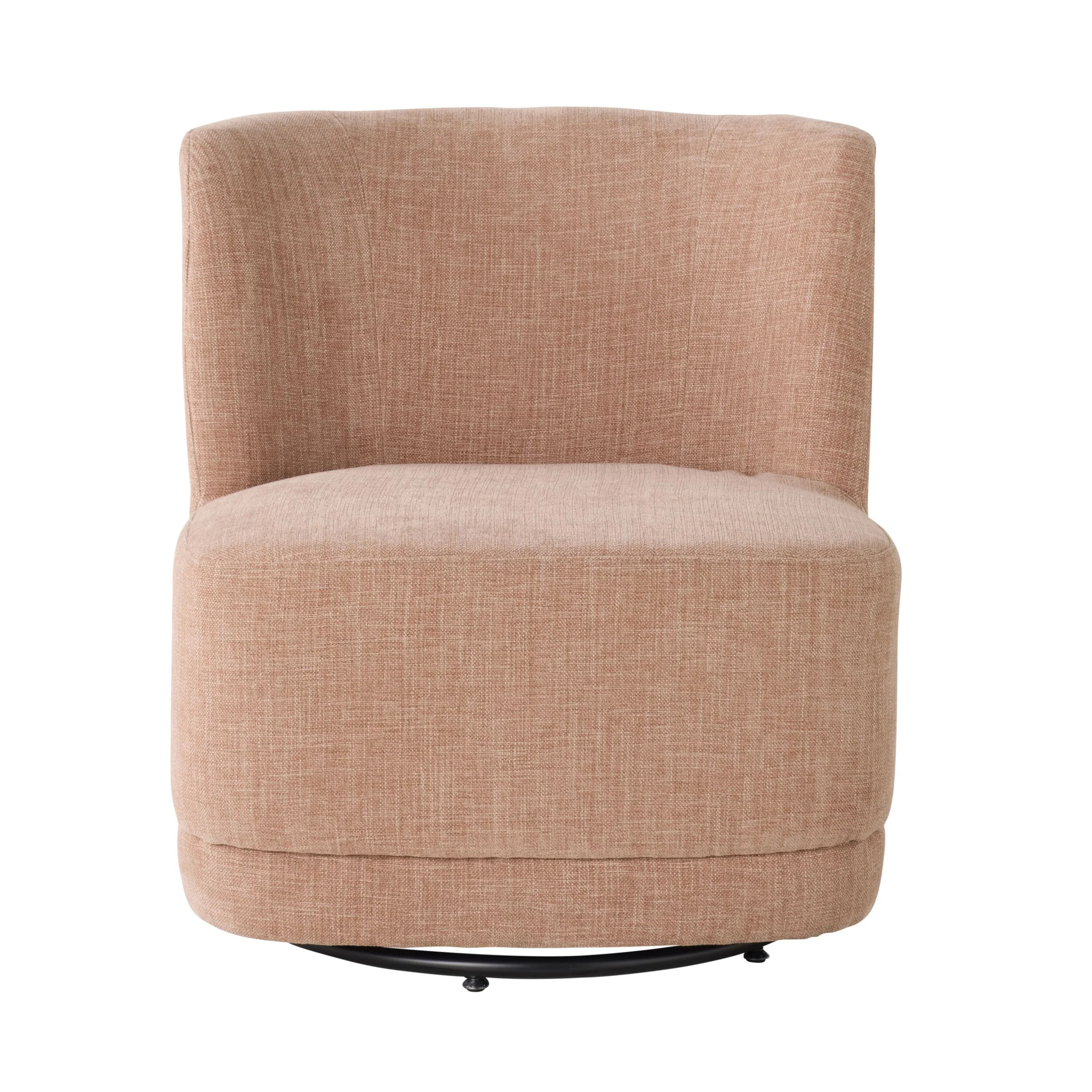 Amala Swivel Occasional Chair Pastel Pink Weave