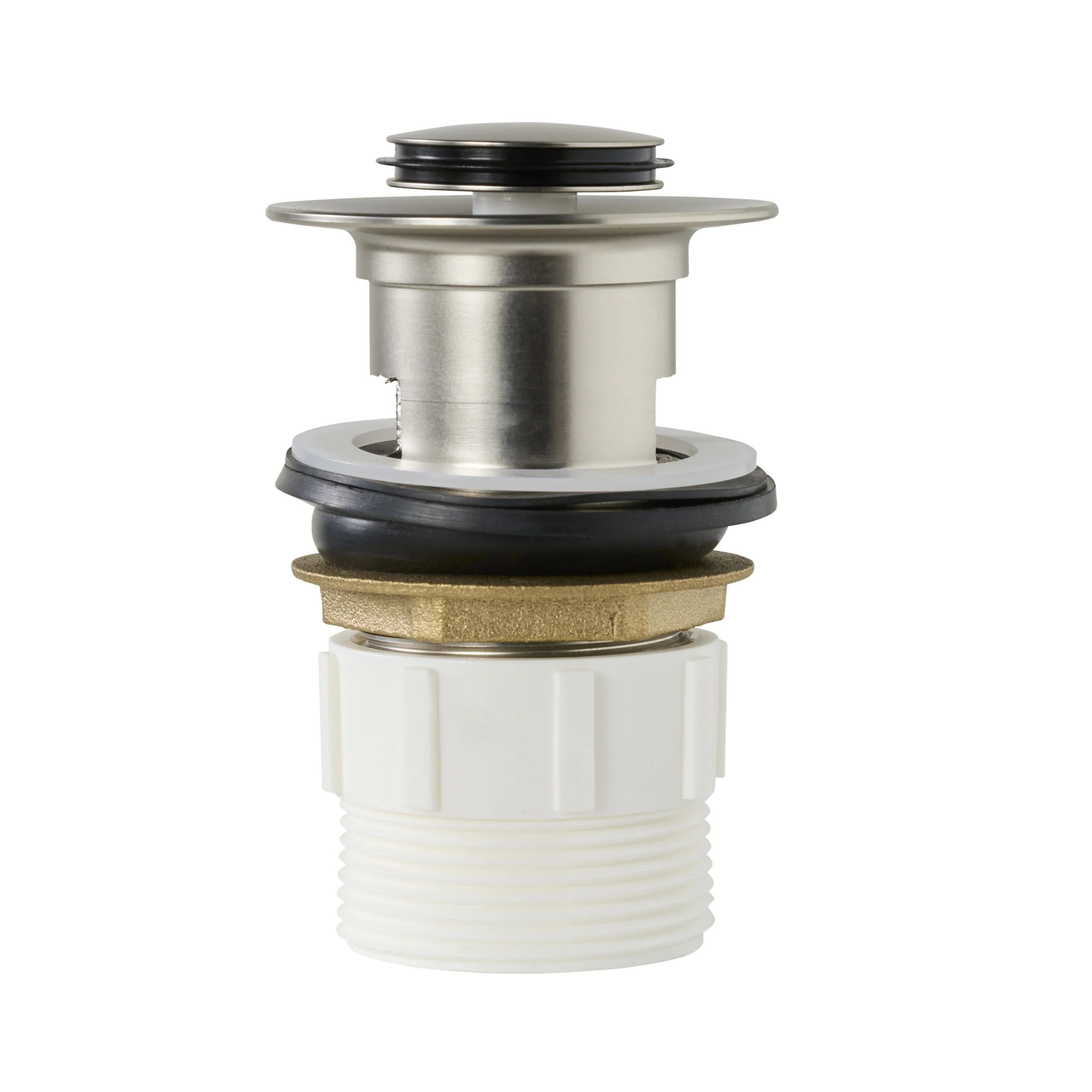 Camden Pop Up Waste Universal 32/40 x 80mm with Overflow Brushed Nickel