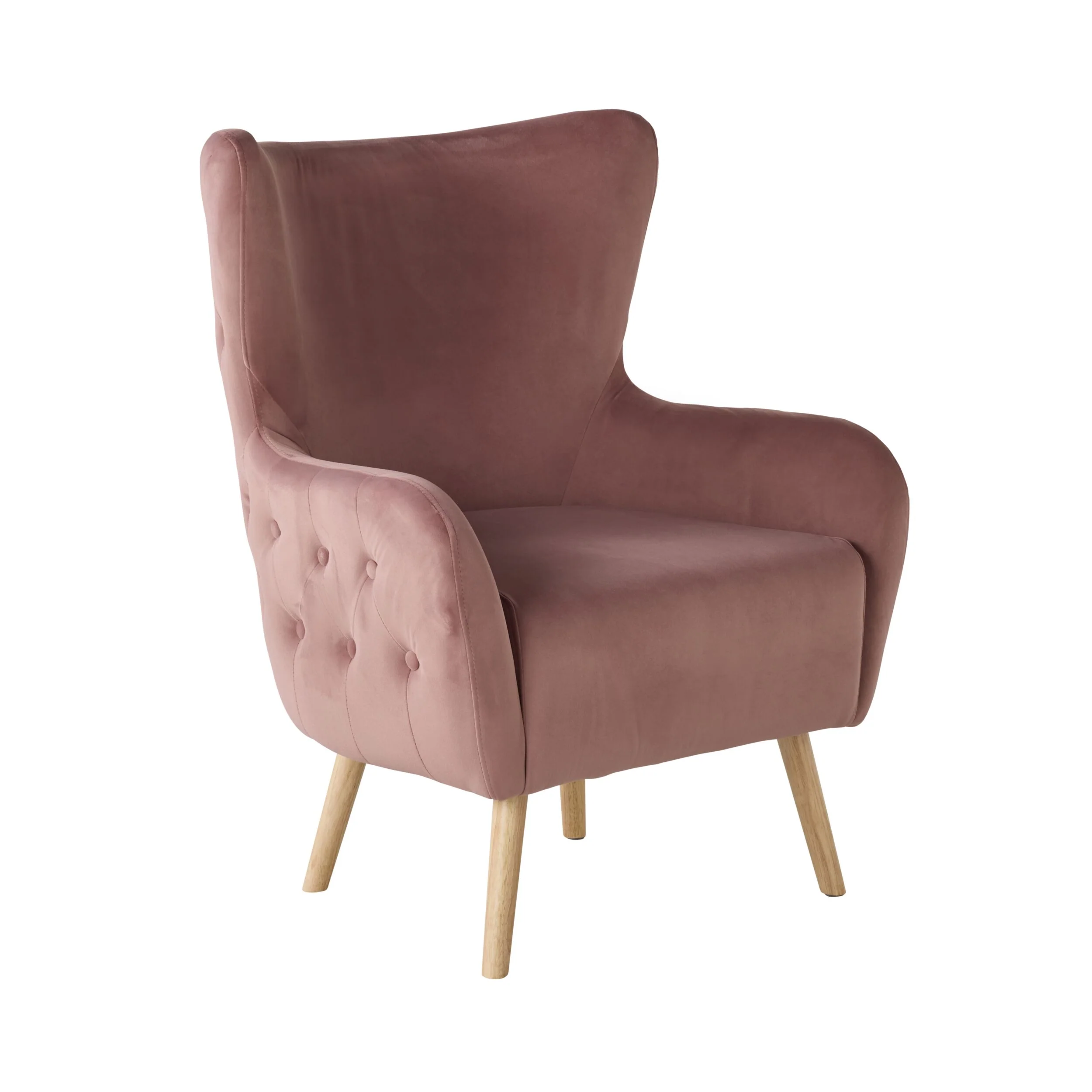Amira Occasional Chair Velvet Rose Pink