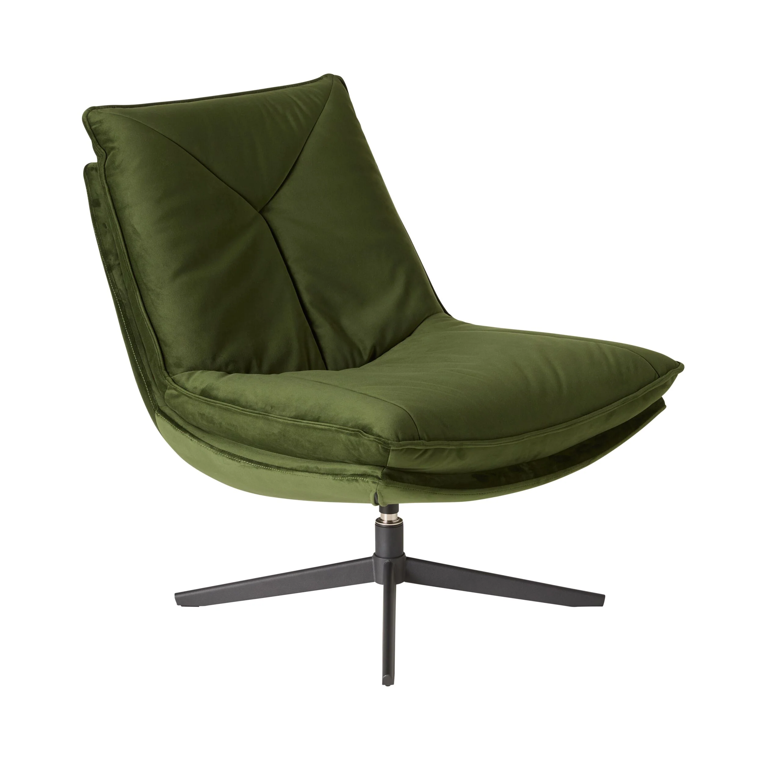 Dean Swivel Chair Velvet Olive Green