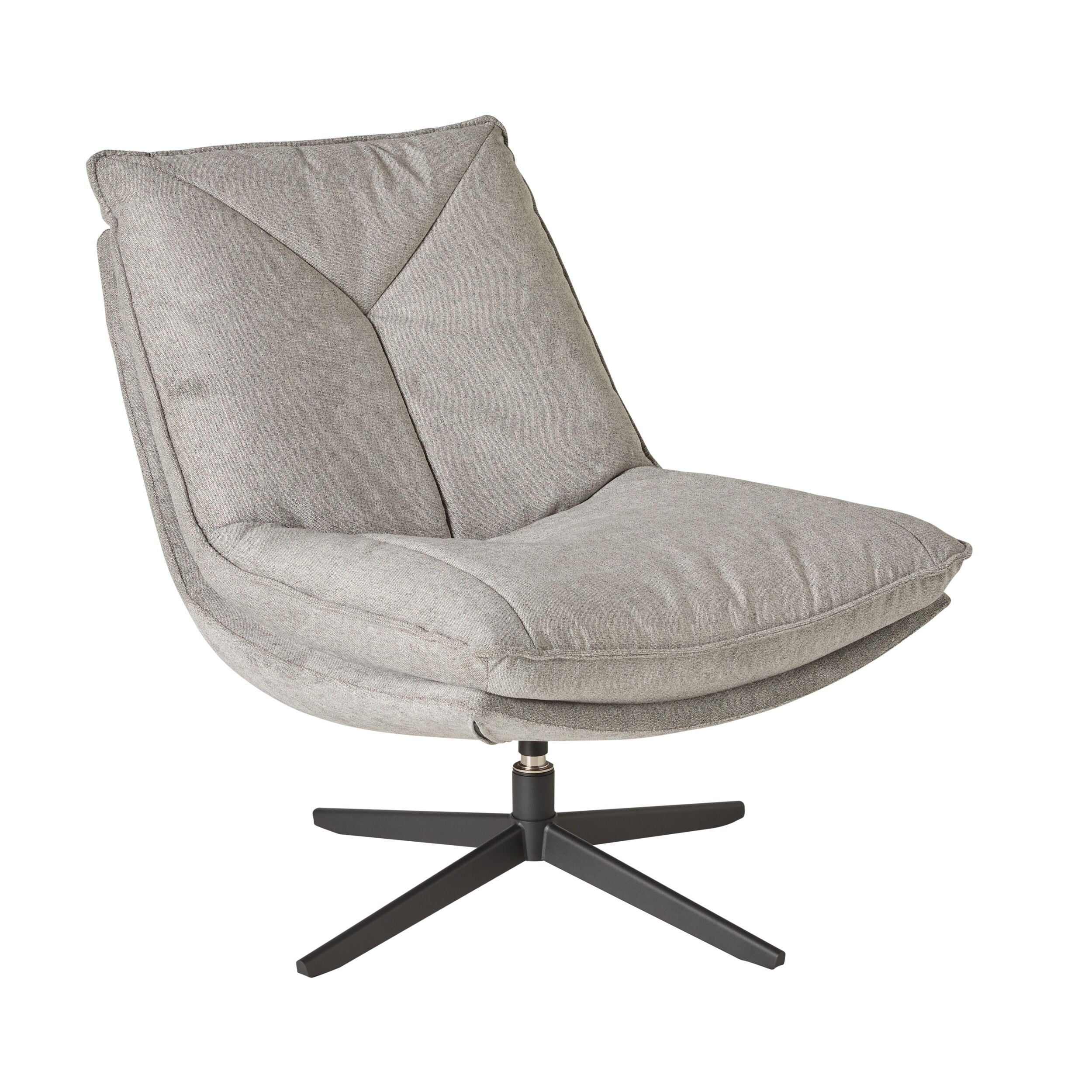 Dean Swivel Chair Textured Grey Weave