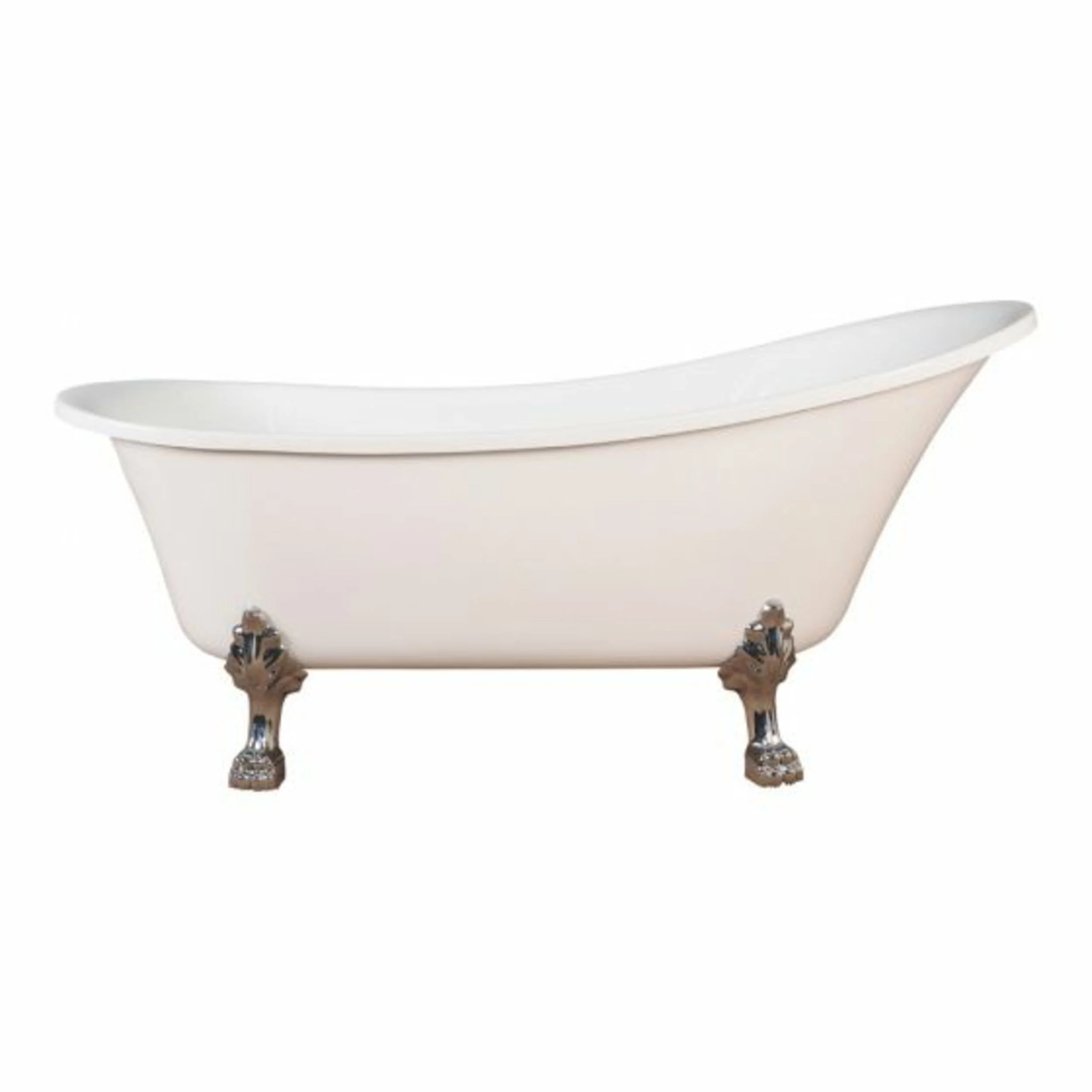 Alto White Bath 1700mm with Chrome Feet Package