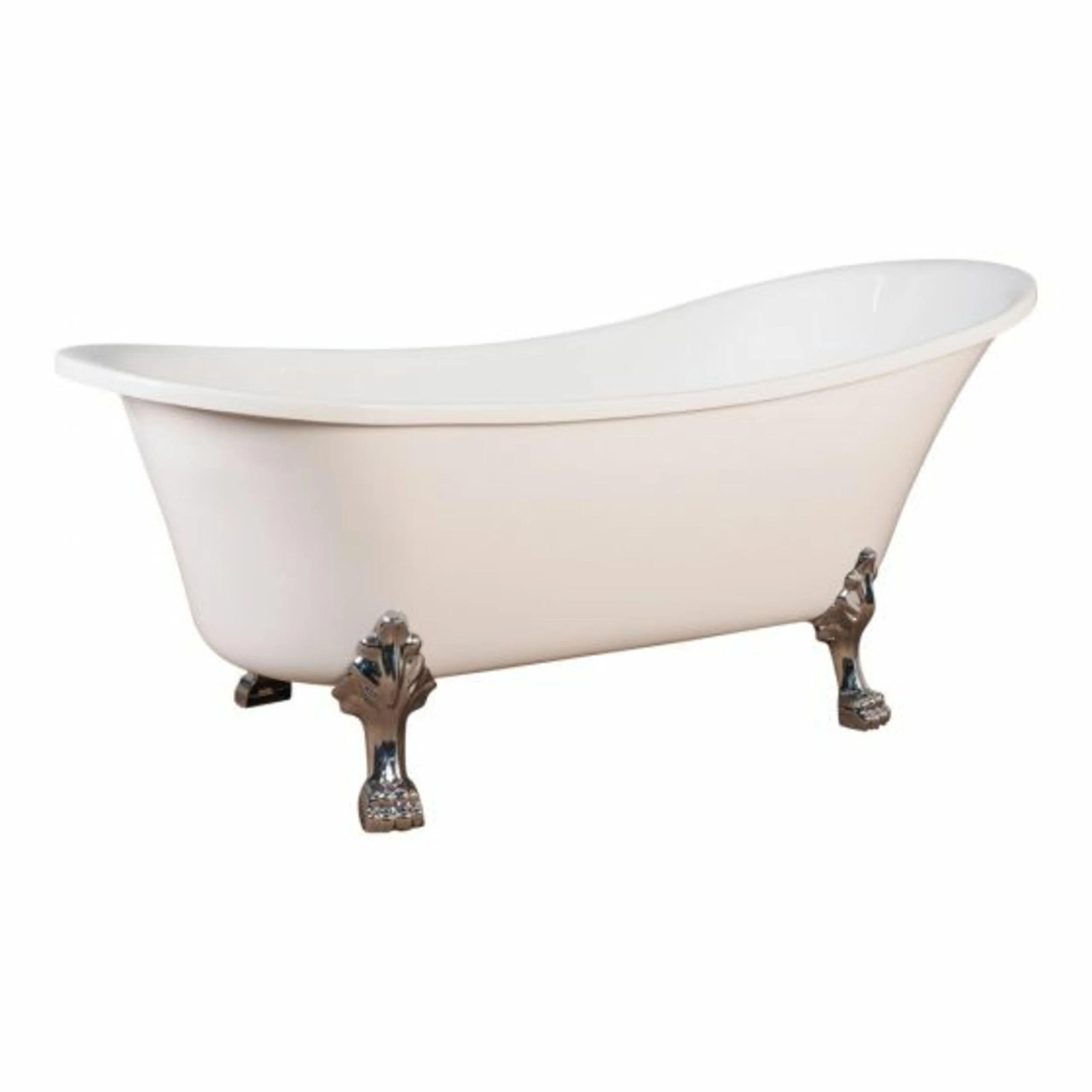 Alto White Bath 1700mm with Chrome Feet Package