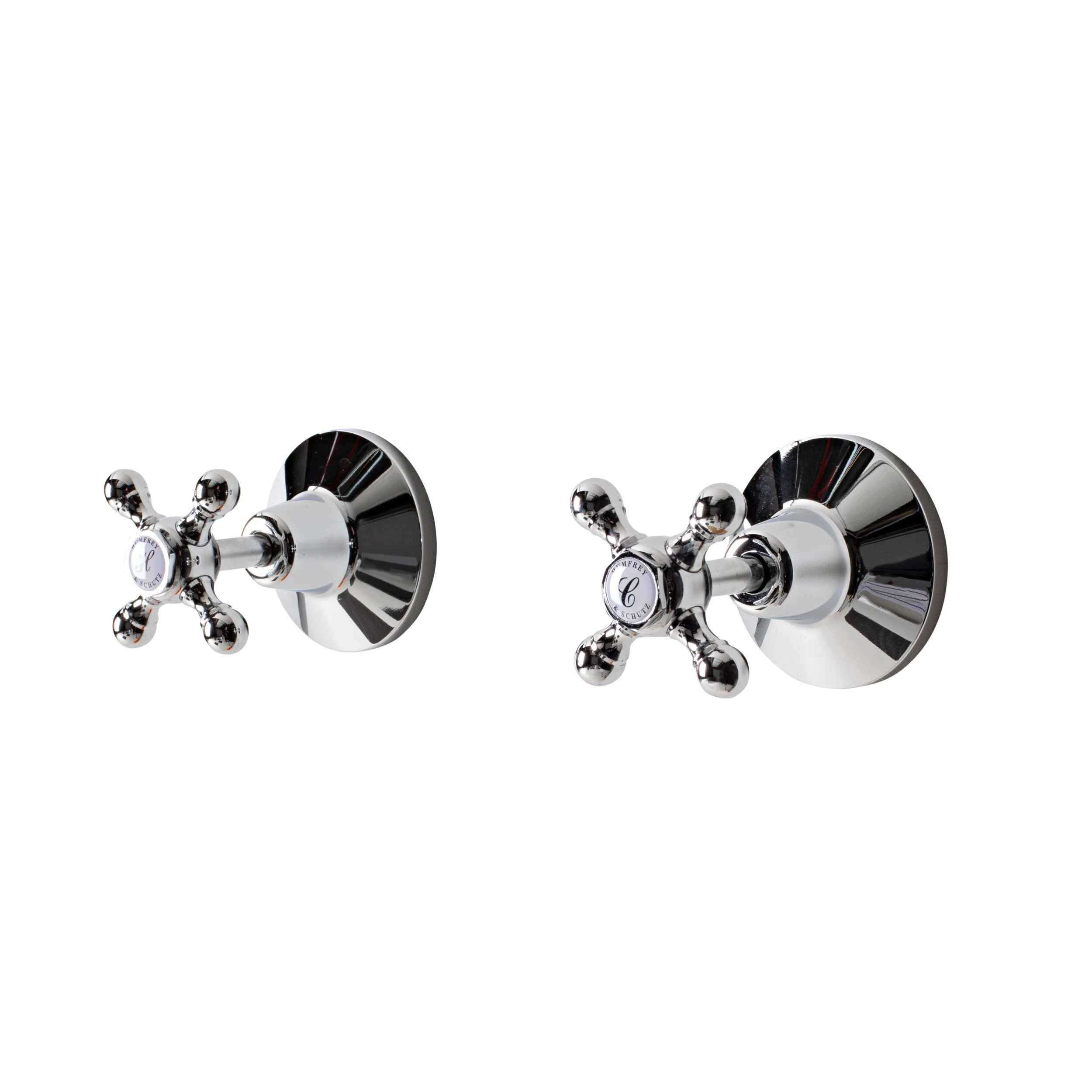 Oxford/Rochelle Capstan Wall Mount Top Assembly Chrome (Taps only)