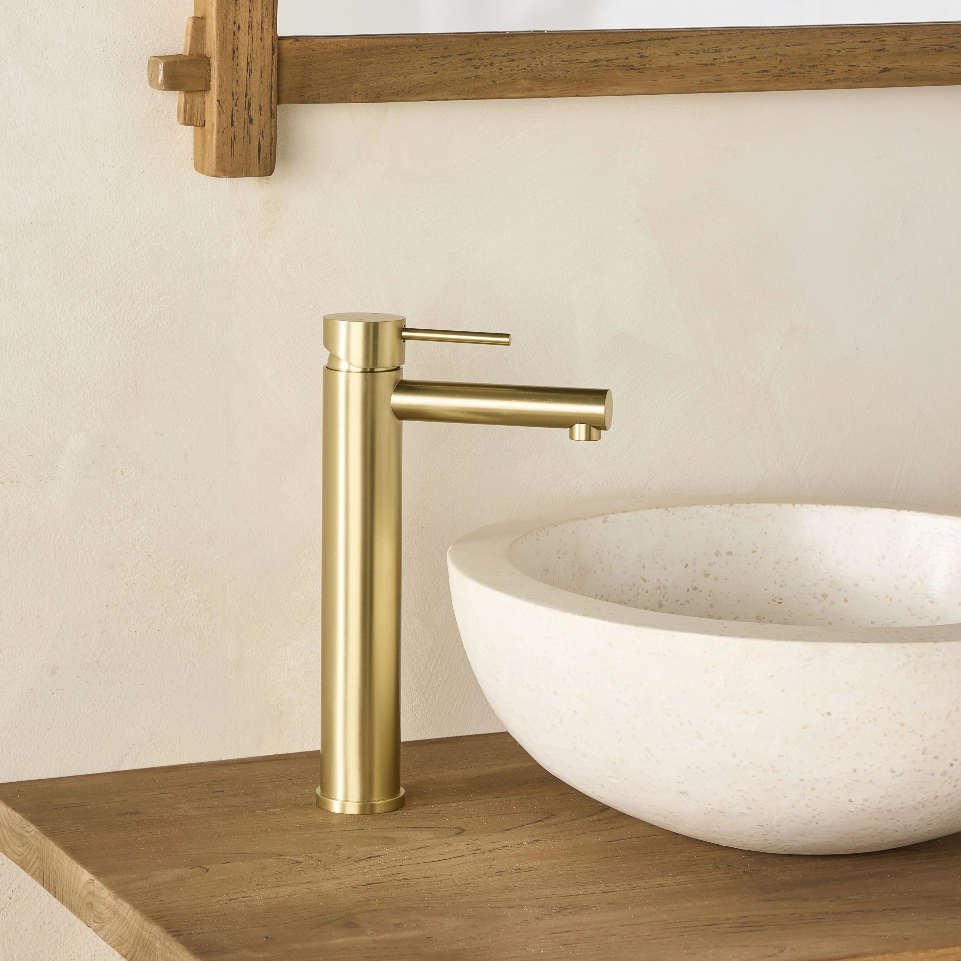 Camden Tall Basin Mixer Brushed Brass