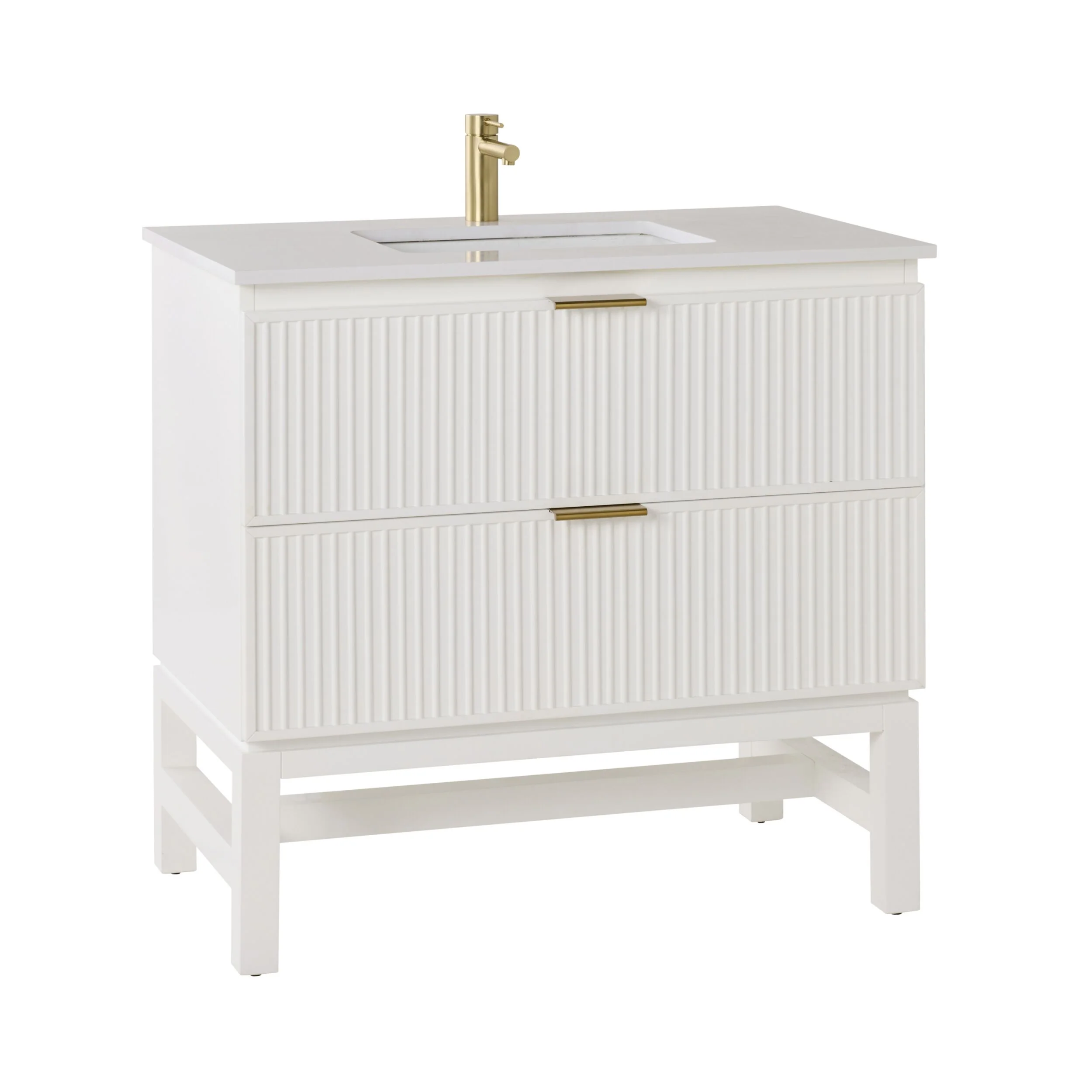 Lennox Single Vanity White 940mm