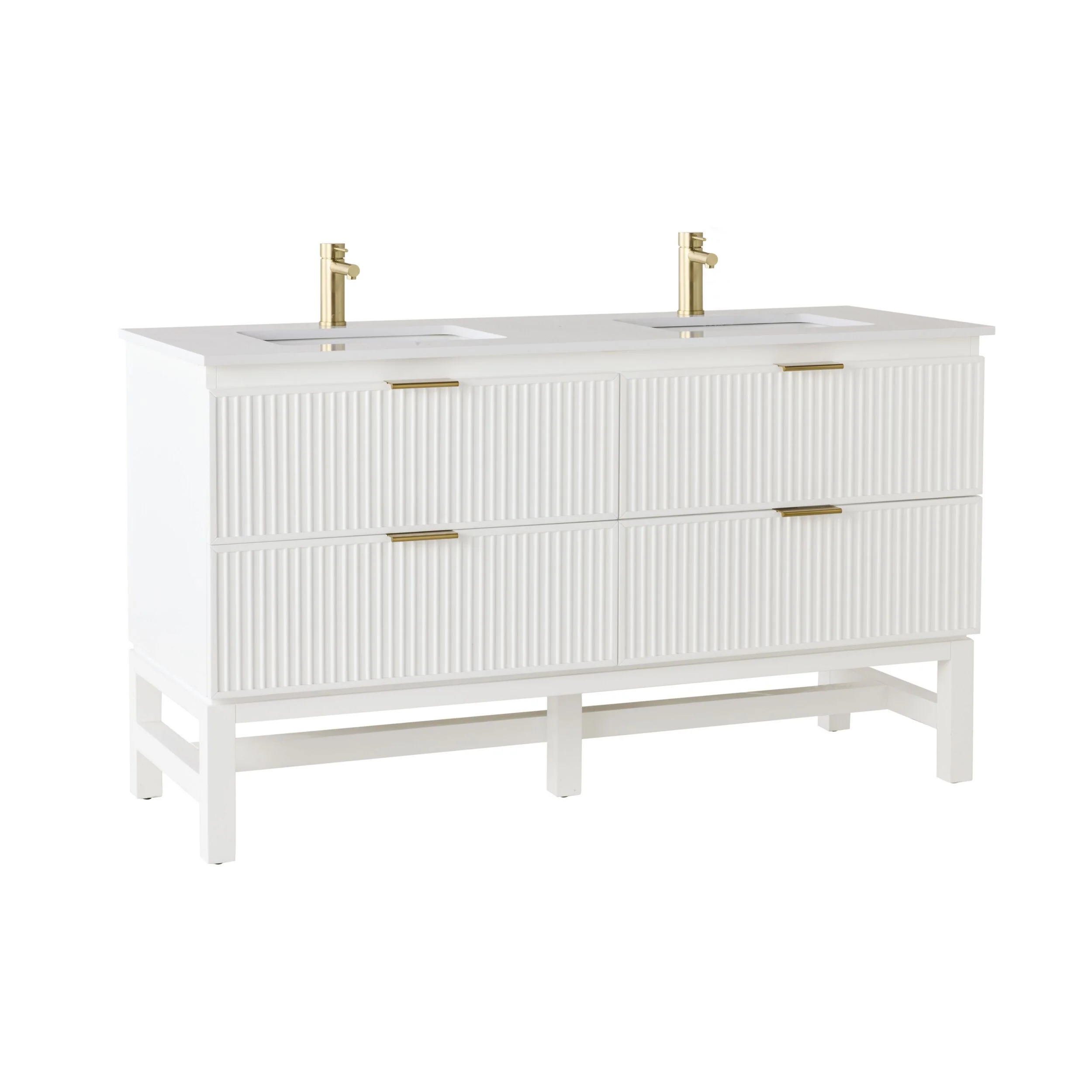 Lennox Double Vanity White 1550mm