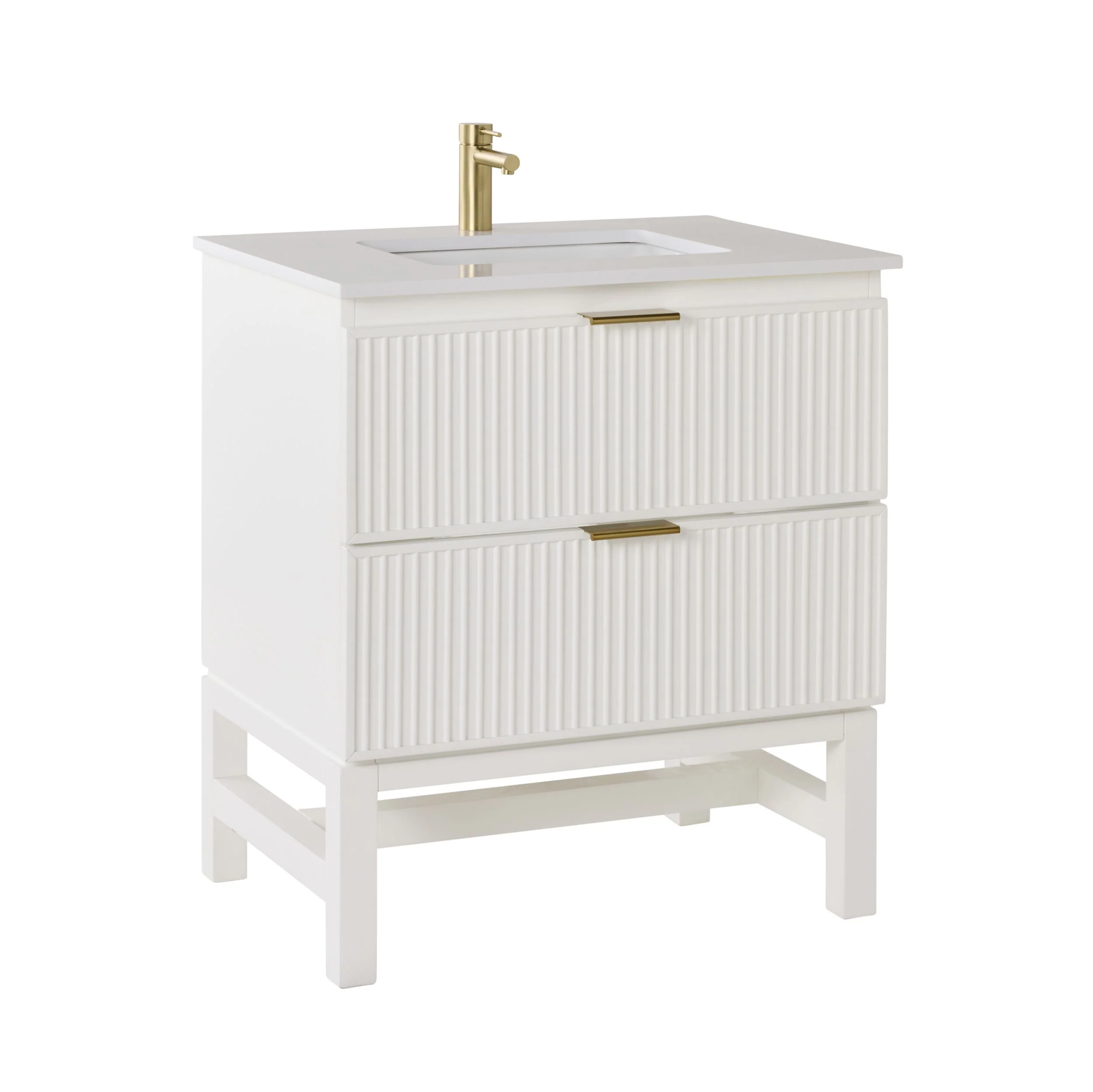 Lennox Single Vanity White 790mm
