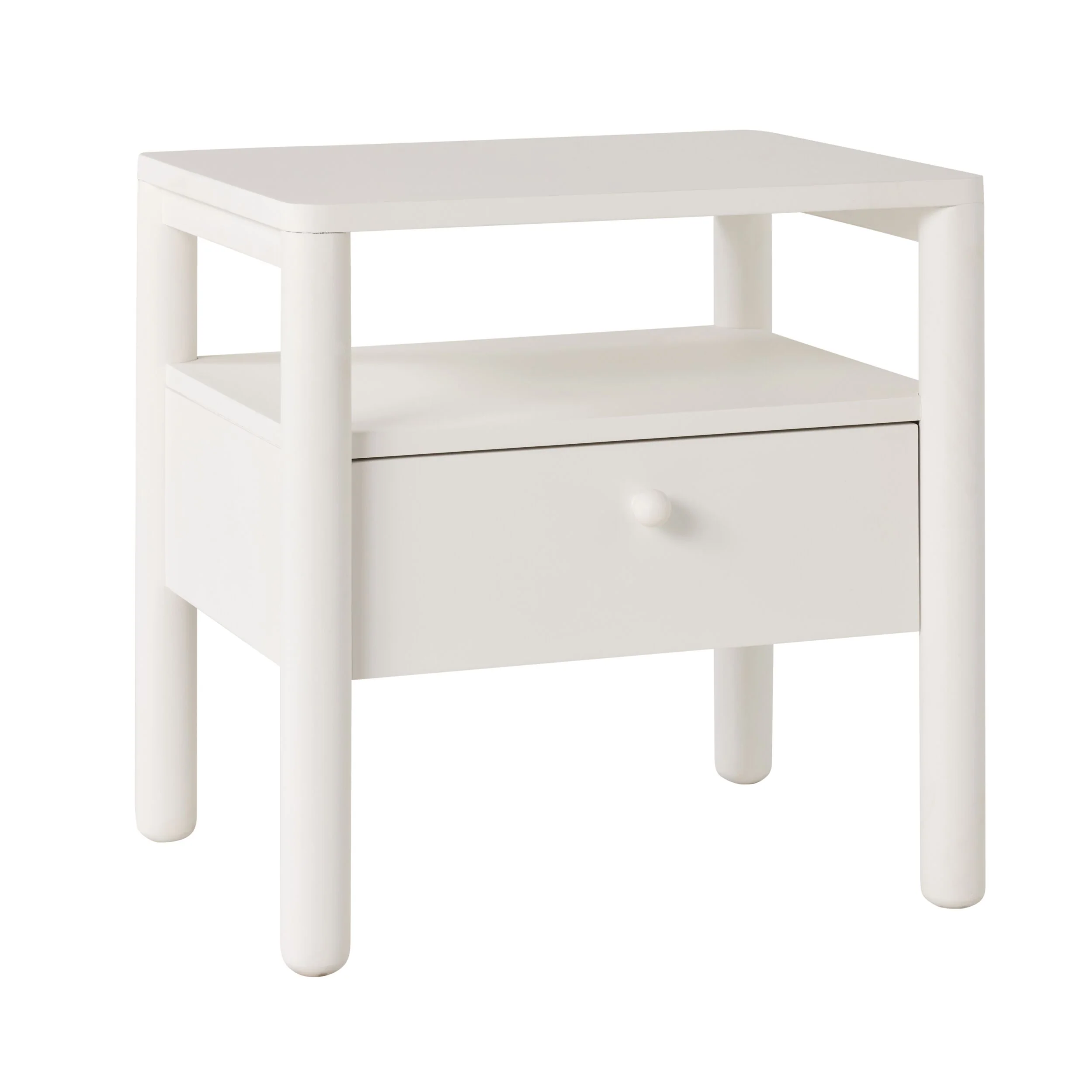 Spintara 1 Drawer Bedside Table White