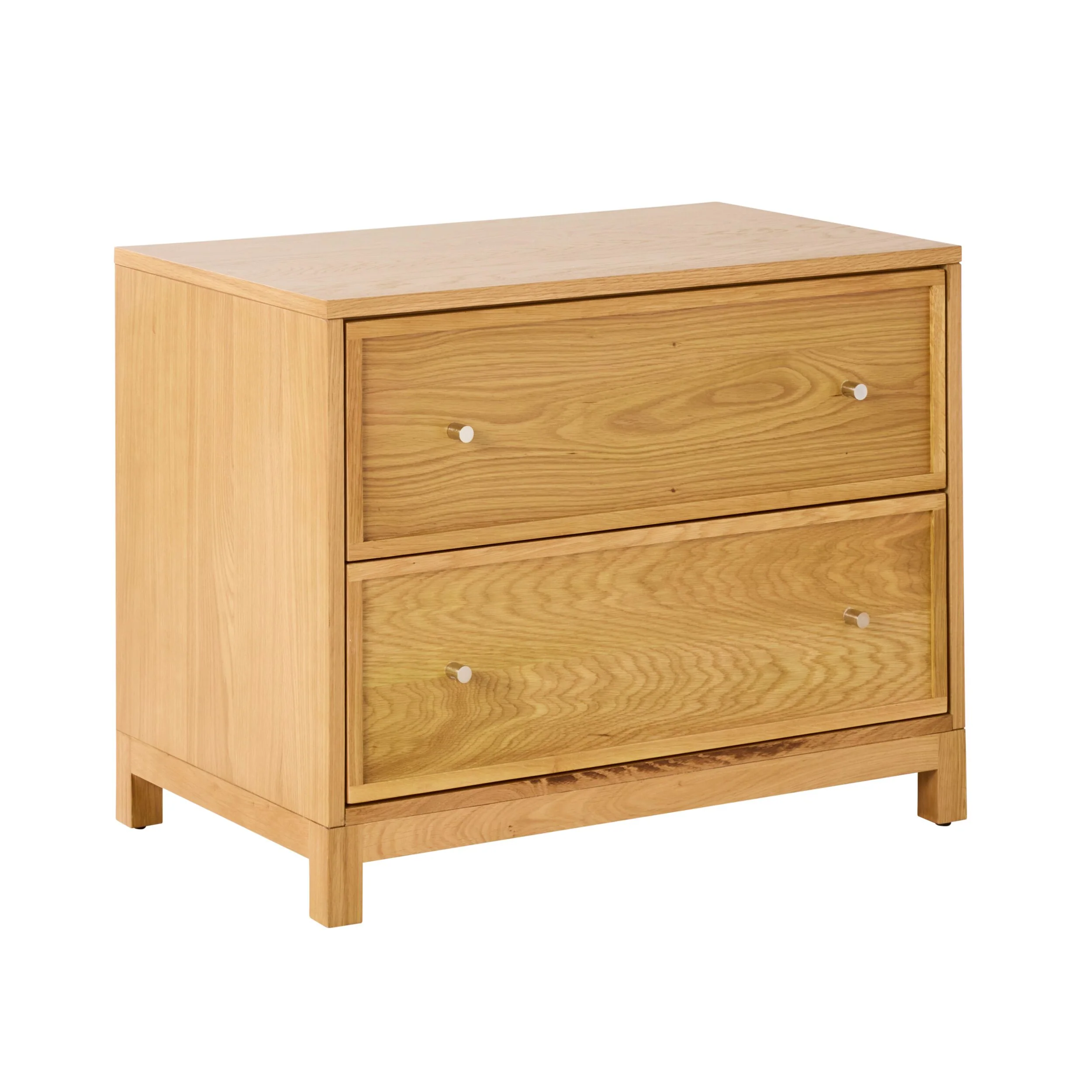 Avalon Large 2 Drawer Bedside Light Oak