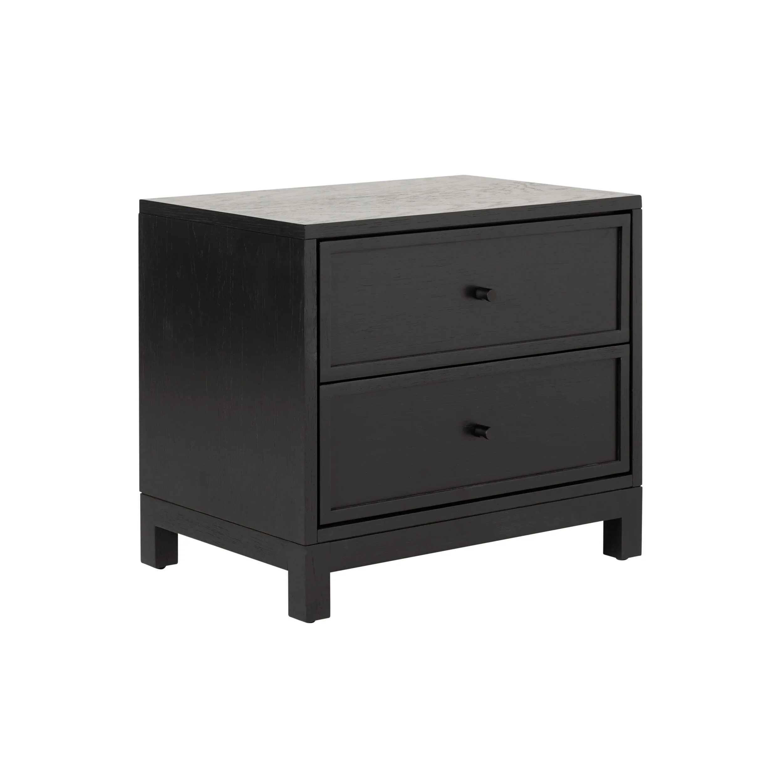 Avalon Small 2 Drawer Bedside Black