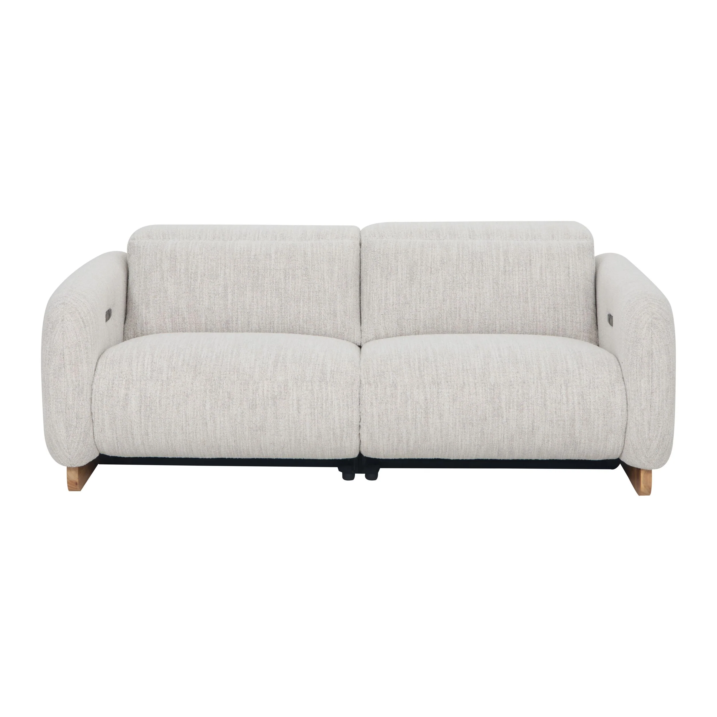 Bellano 3 Seater Recliner Natural Textured Slub