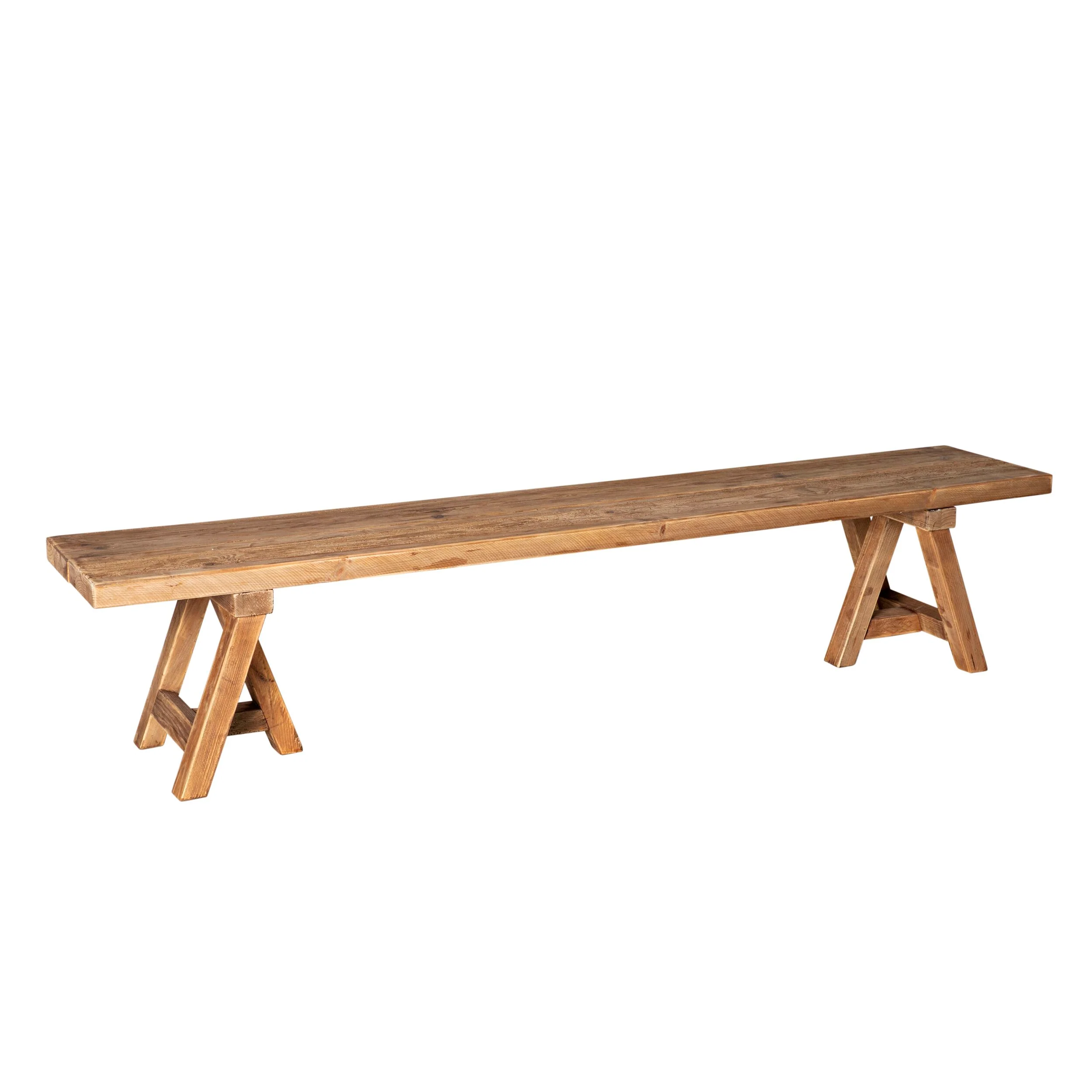Kalise Reclaimed Timber Trestle Dining Bench