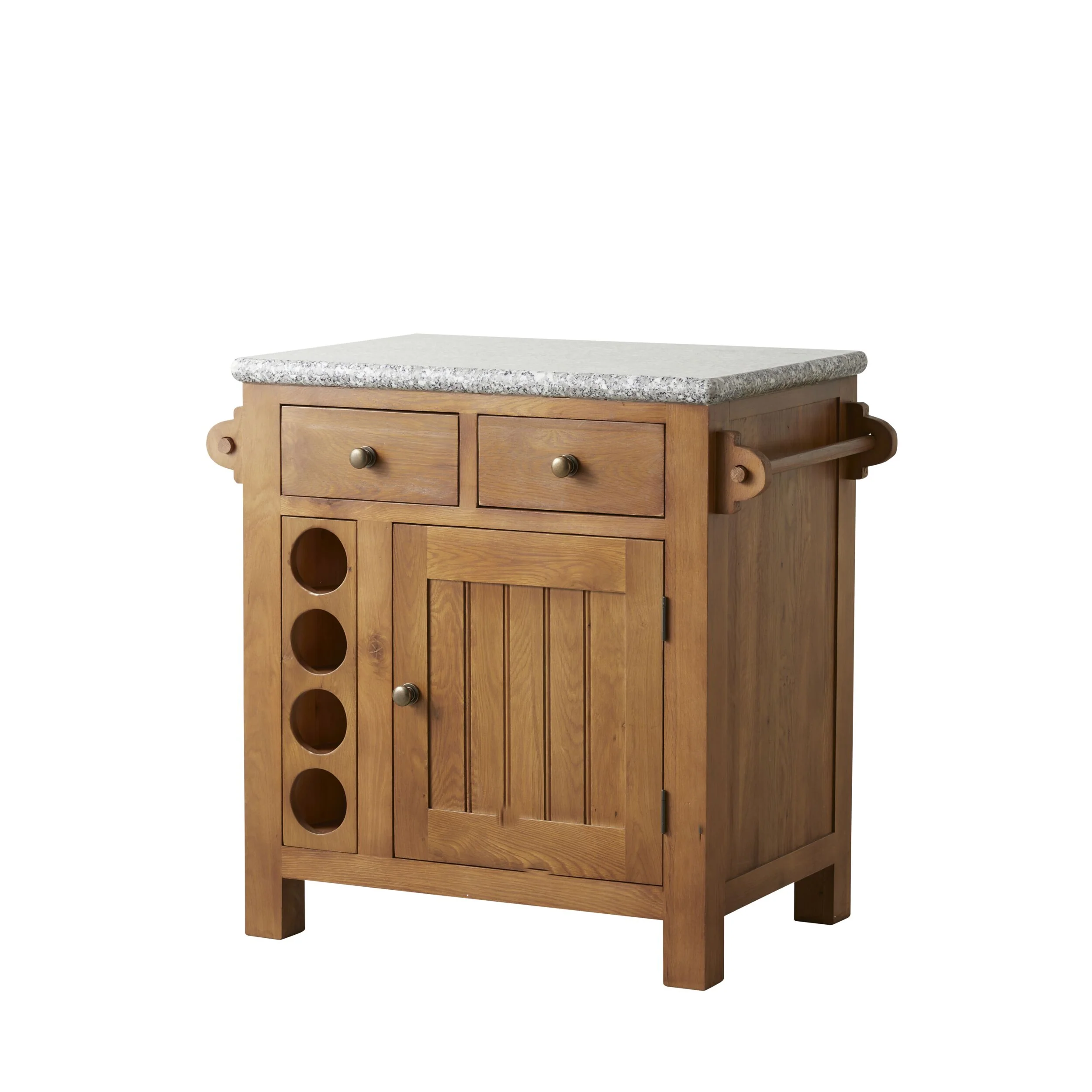 Oakford Workbench With Wine Rack - Granite Top 95 x 58 x 90 cm