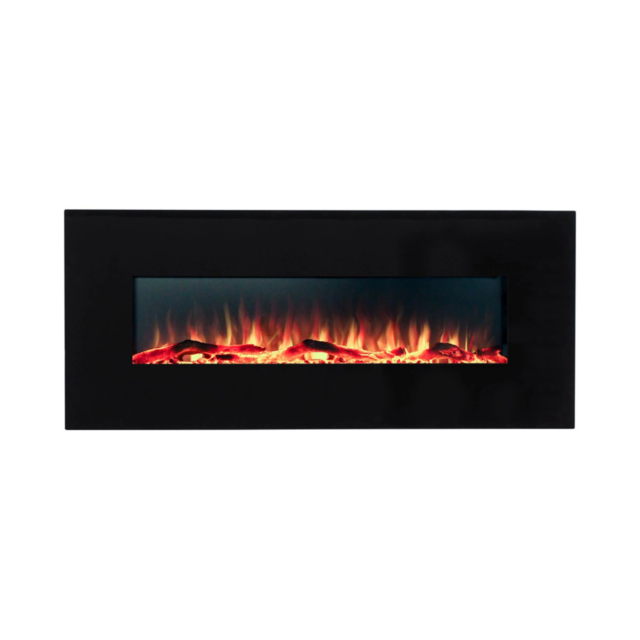 Longton Wall Mounted Electric Fireplace Black 128cm