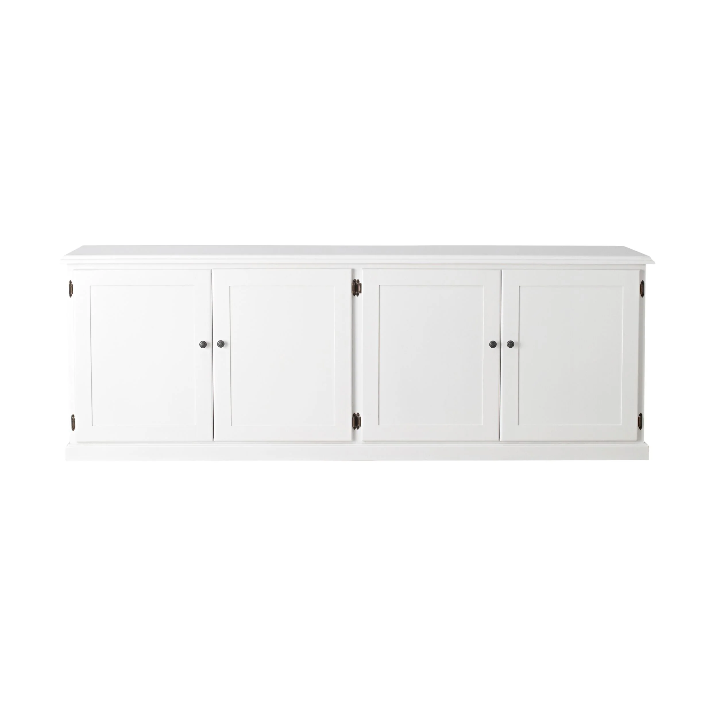 Armand 4 Door Book Cabinet 240 x 83cm White