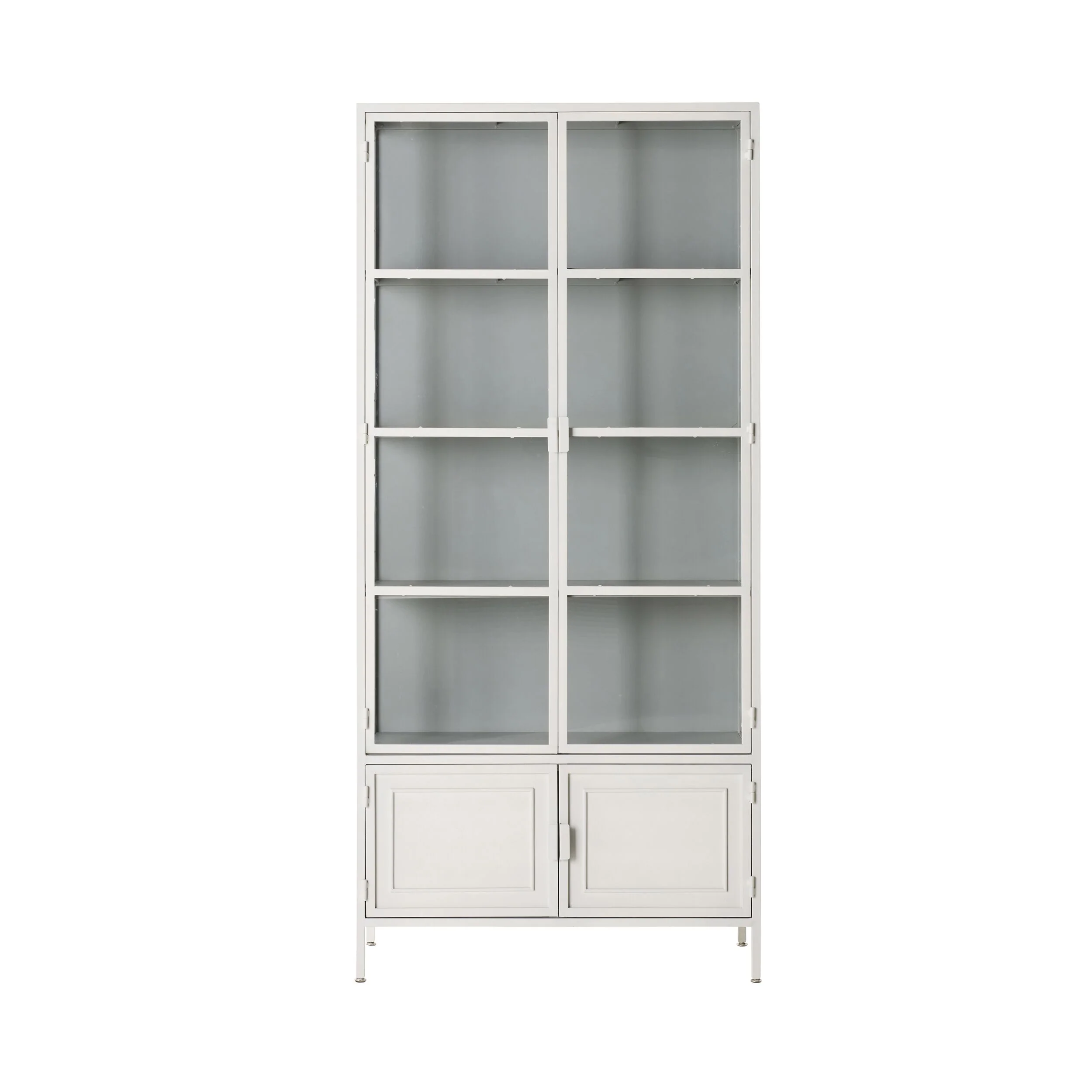 2078-nero-4-door-display-cabinet-201-x-92cm-white-grey-1.webp Nero 4 Door Display Cabinet 201 x 92cm White & Grey
