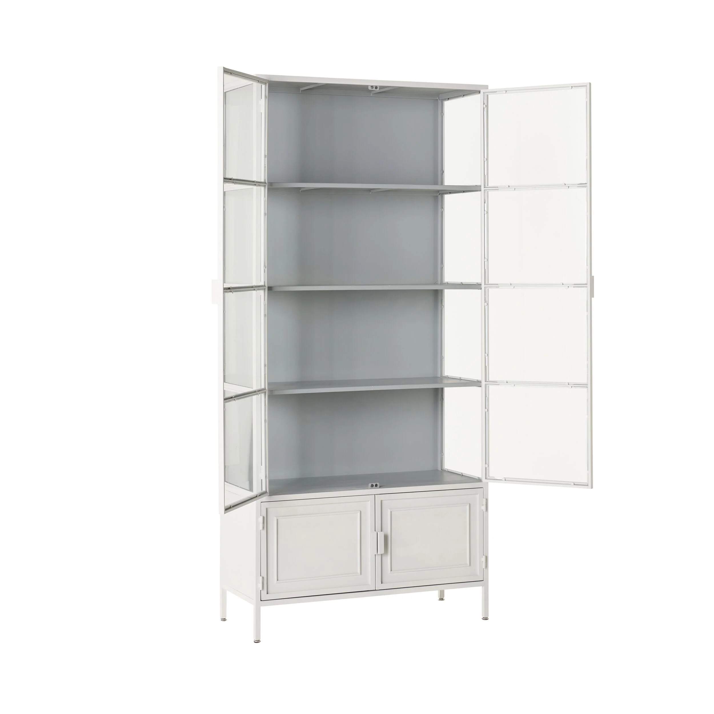 2078-nero-4-door-display-cabinet-201-x-92cm-white-grey-3.webp Nero 4 Door Display Cabinet 201 x 92cm White & Grey