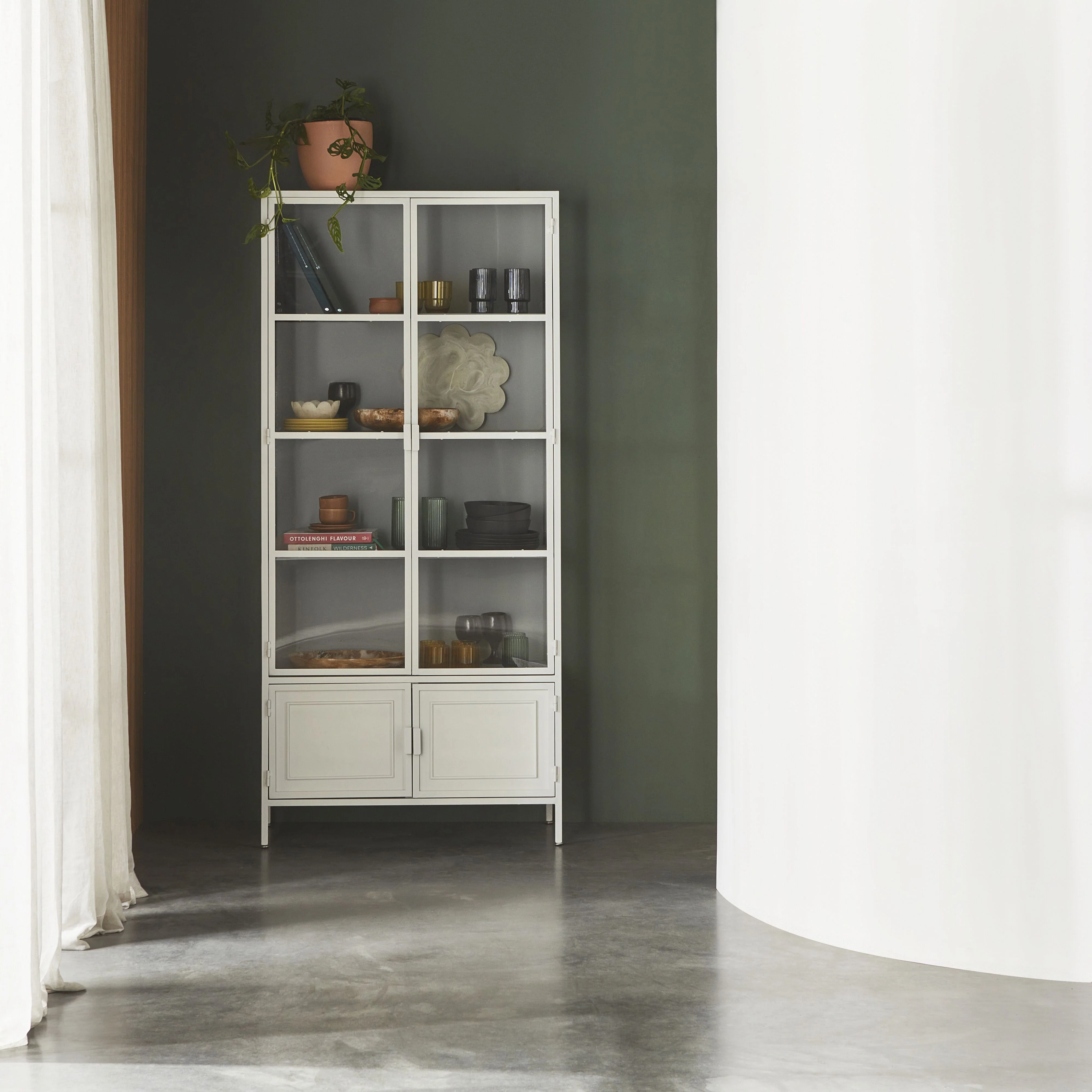 2078-nero-4-door-display-cabinet-201-x-92cm-white-grey-8.webp Nero 4 Door Display Cabinet 201 x 92cm White & Grey