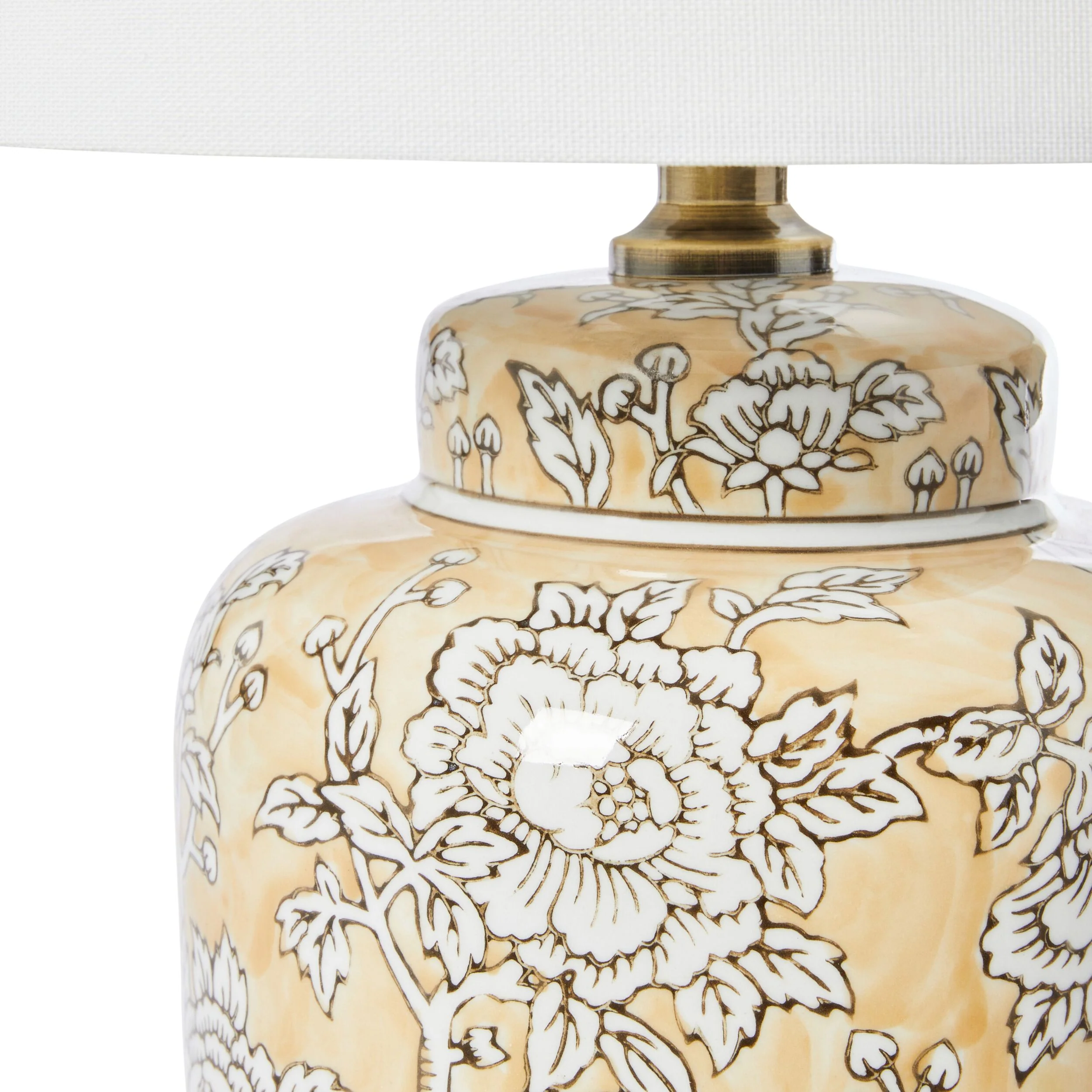 Floral Apricot Table Lamp 51cm