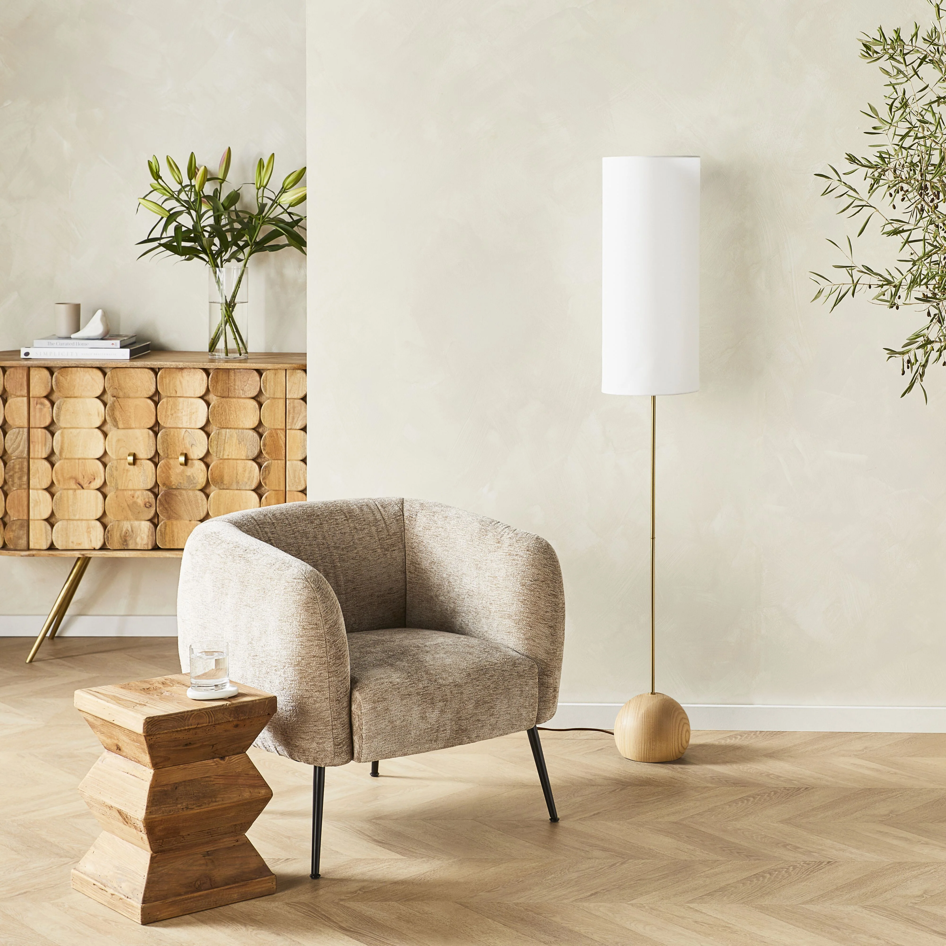 Alma Natural Floor Lamp 25x153cm