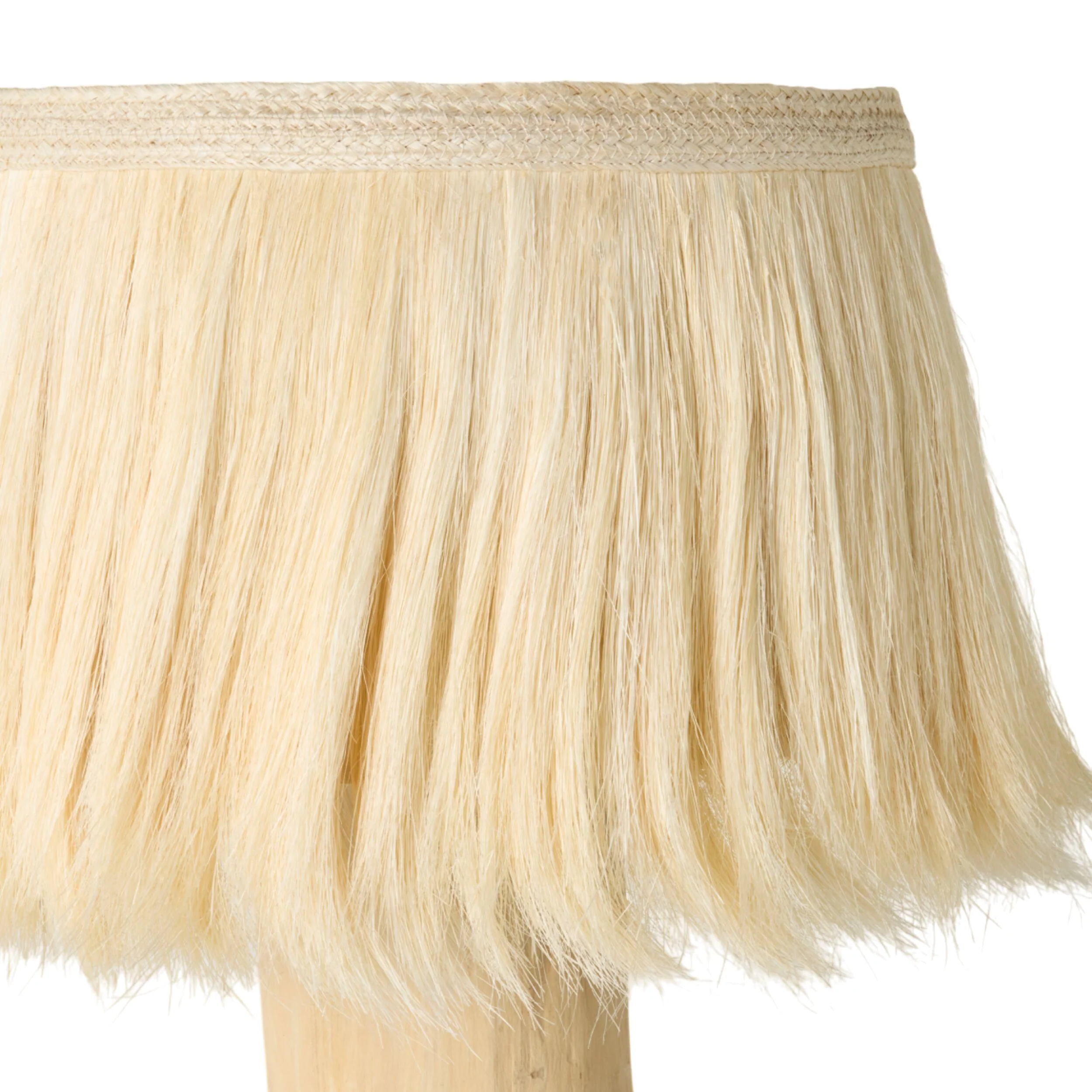 Hannah Wooden Fringed Table Lamp 56cm