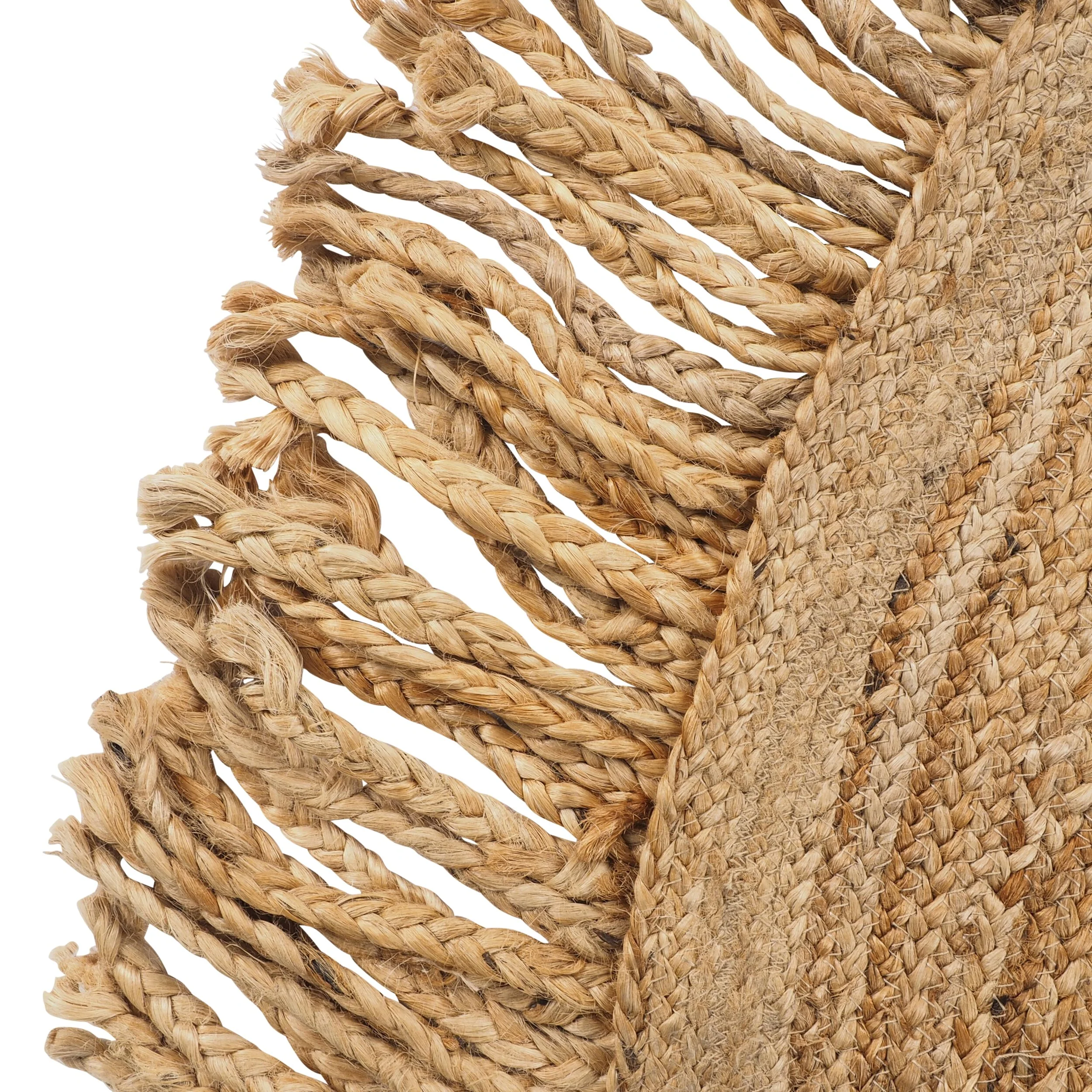 Cochin Hand Stitched Tassel Round Rug 120cm