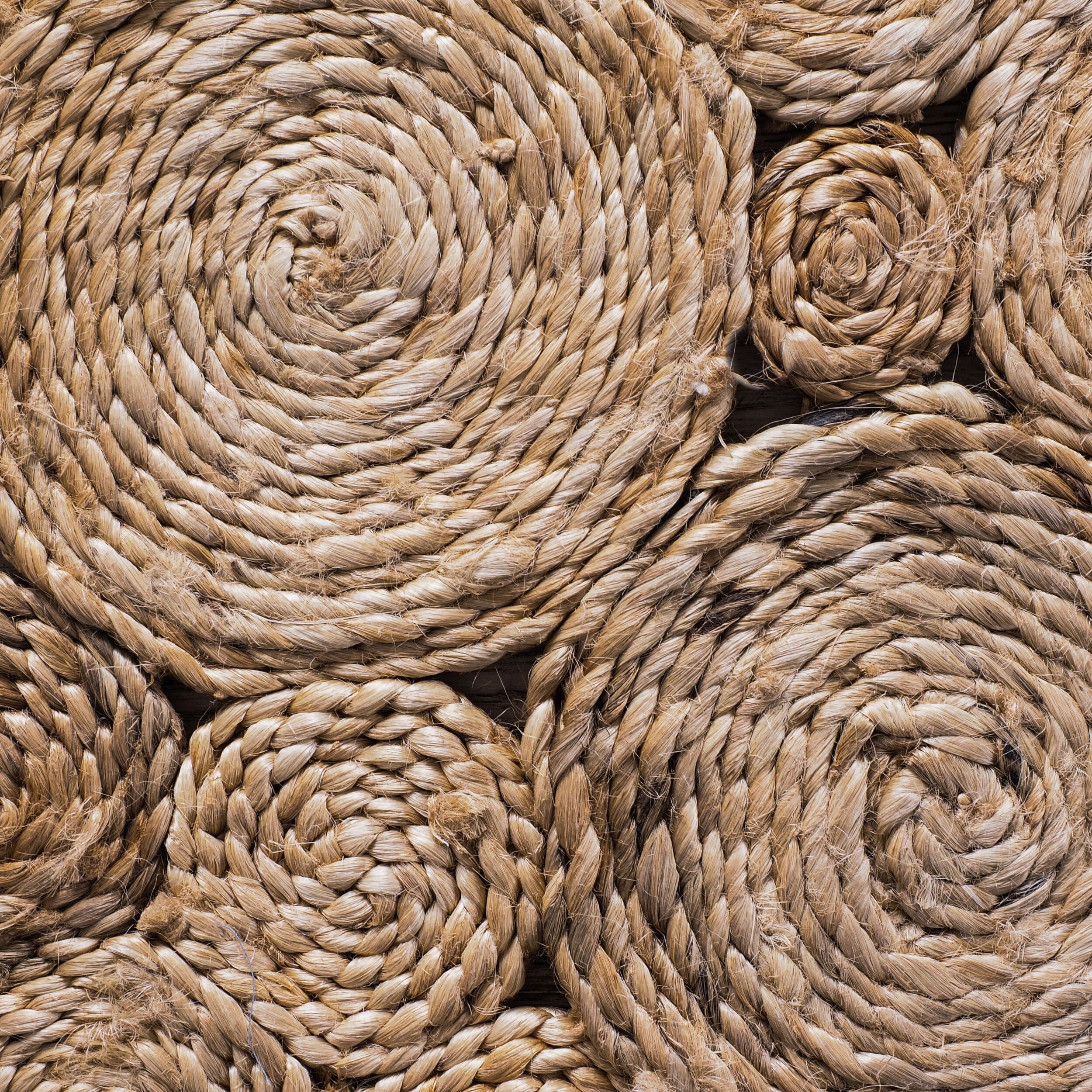 Cochin Hand Stitched Natural Round Rug 120cm