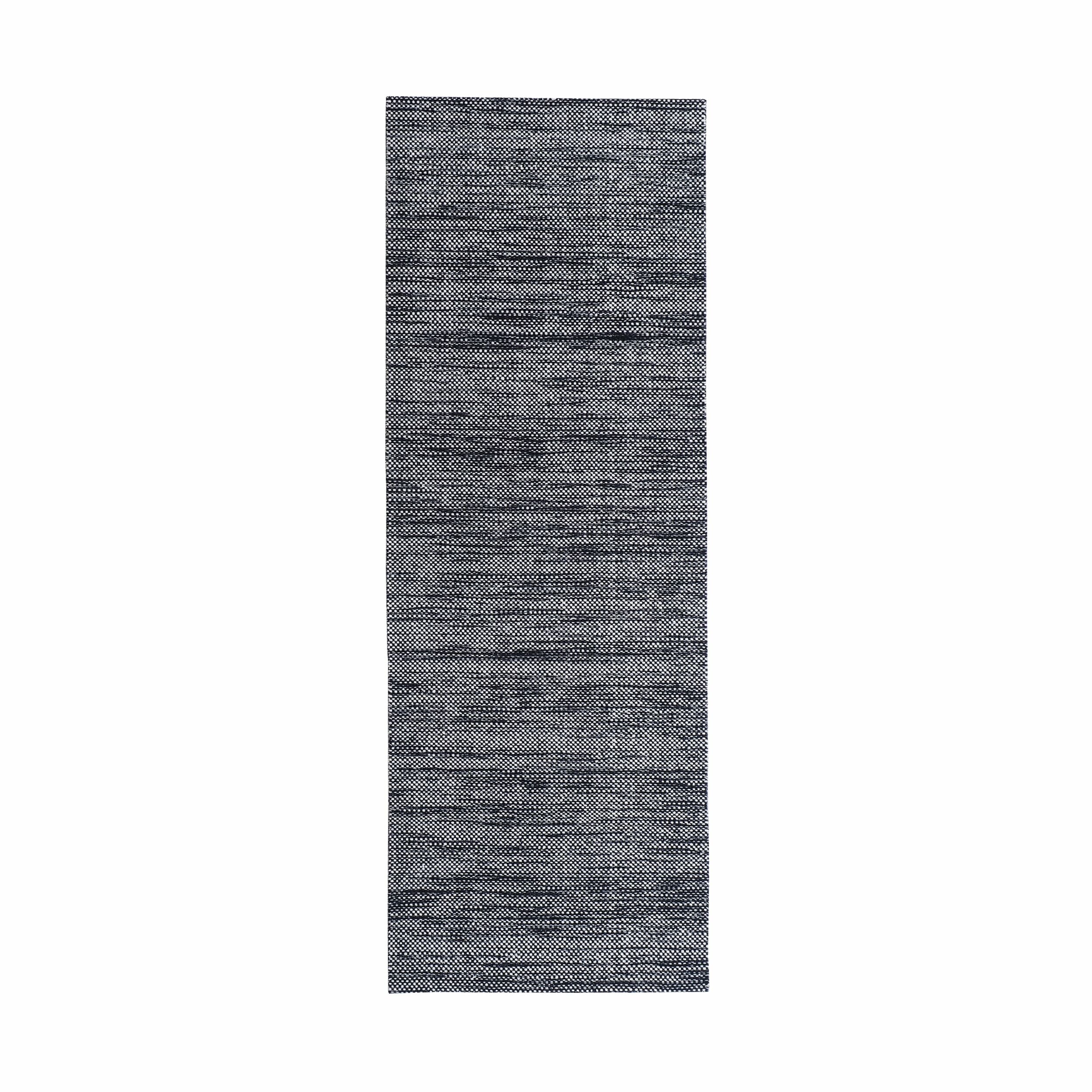 Charcoal Quartz Hand Loomed Black Runner 200x70cm