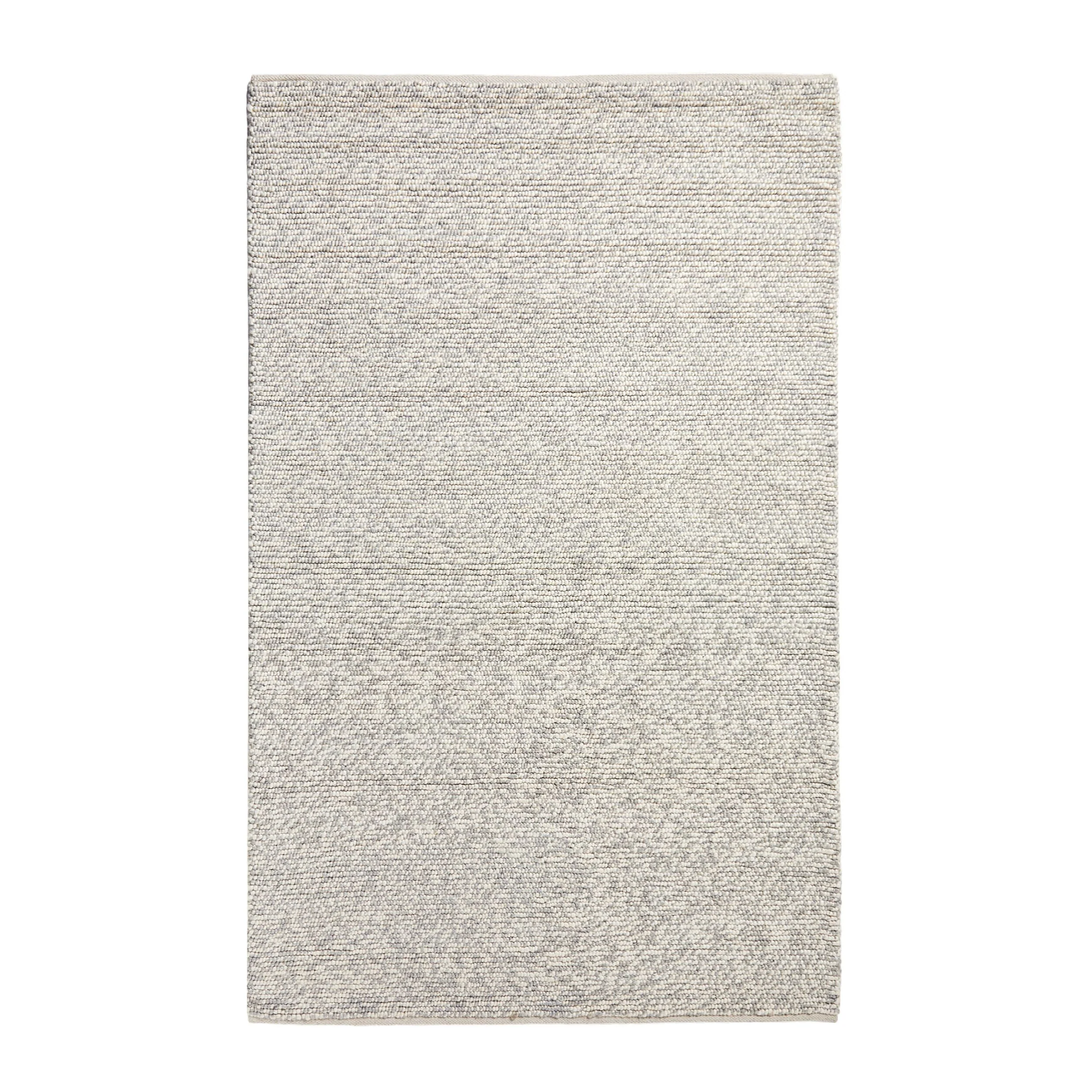 Pebbles Hand Woven Grey Wool Viscose Rug 240x150cm