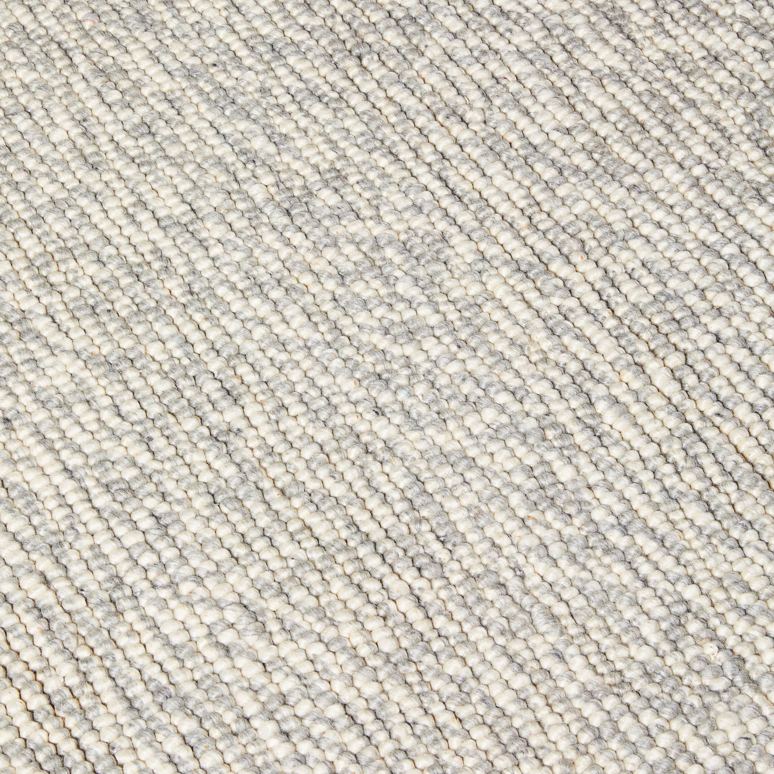 Pebbles Hand Woven Grey Wool Viscose Rug 240x150cm