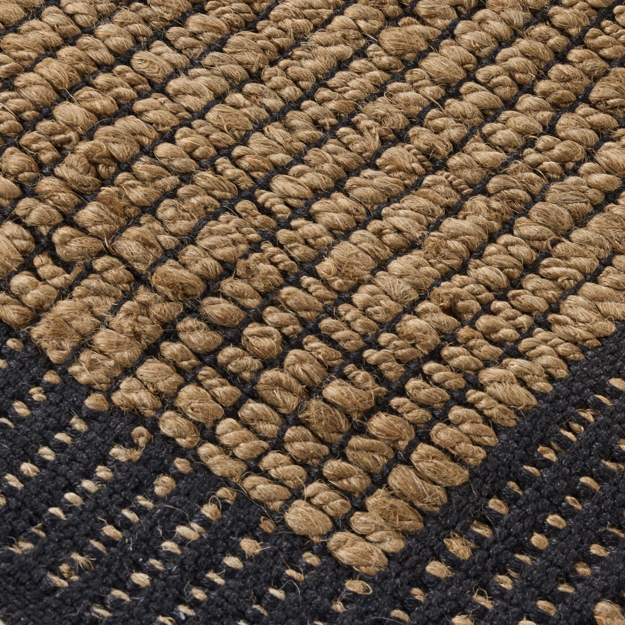 Alhambra Border Jute Runner Walnut 80x300cm