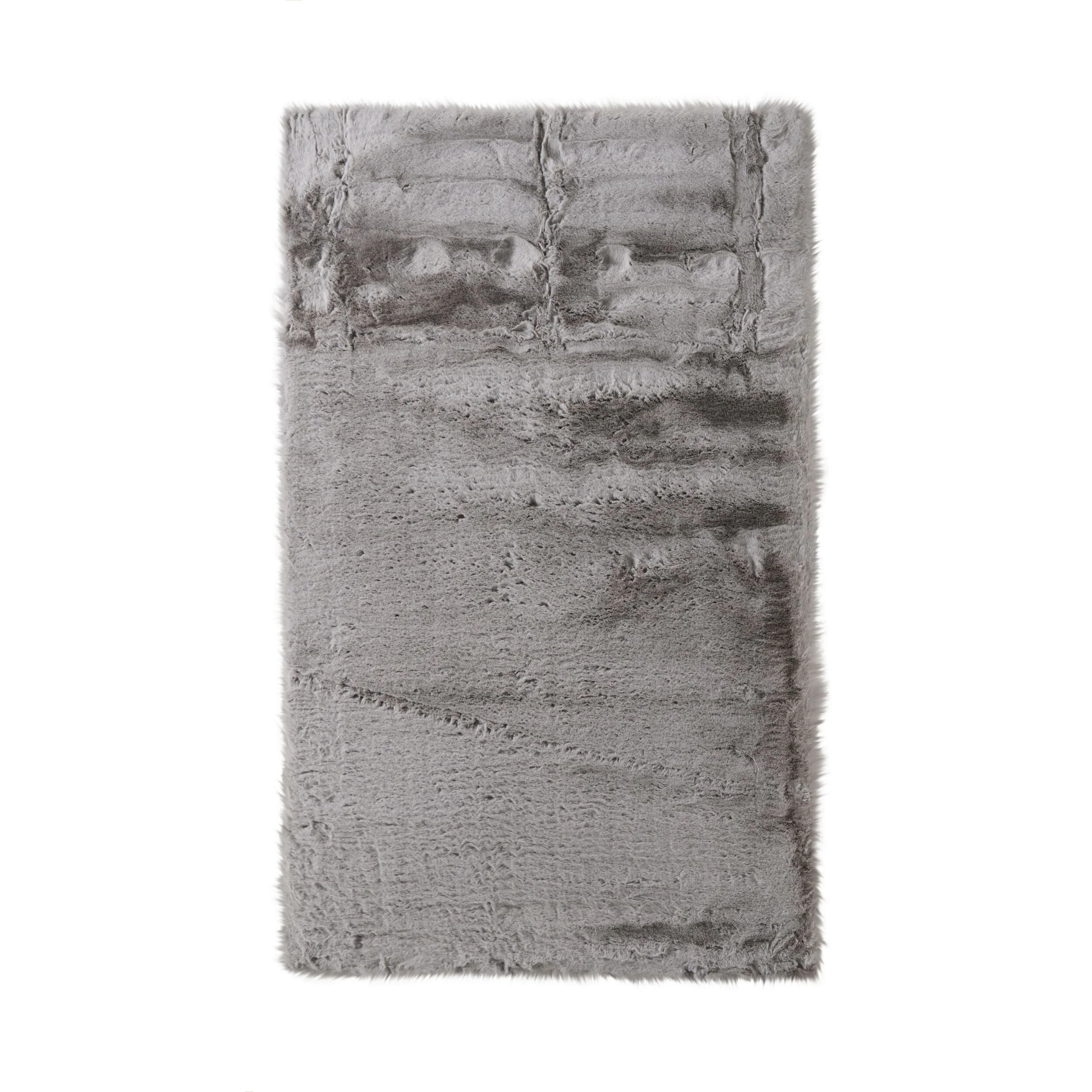 Faux Rabbit Fur Rug Silver 150x240cm