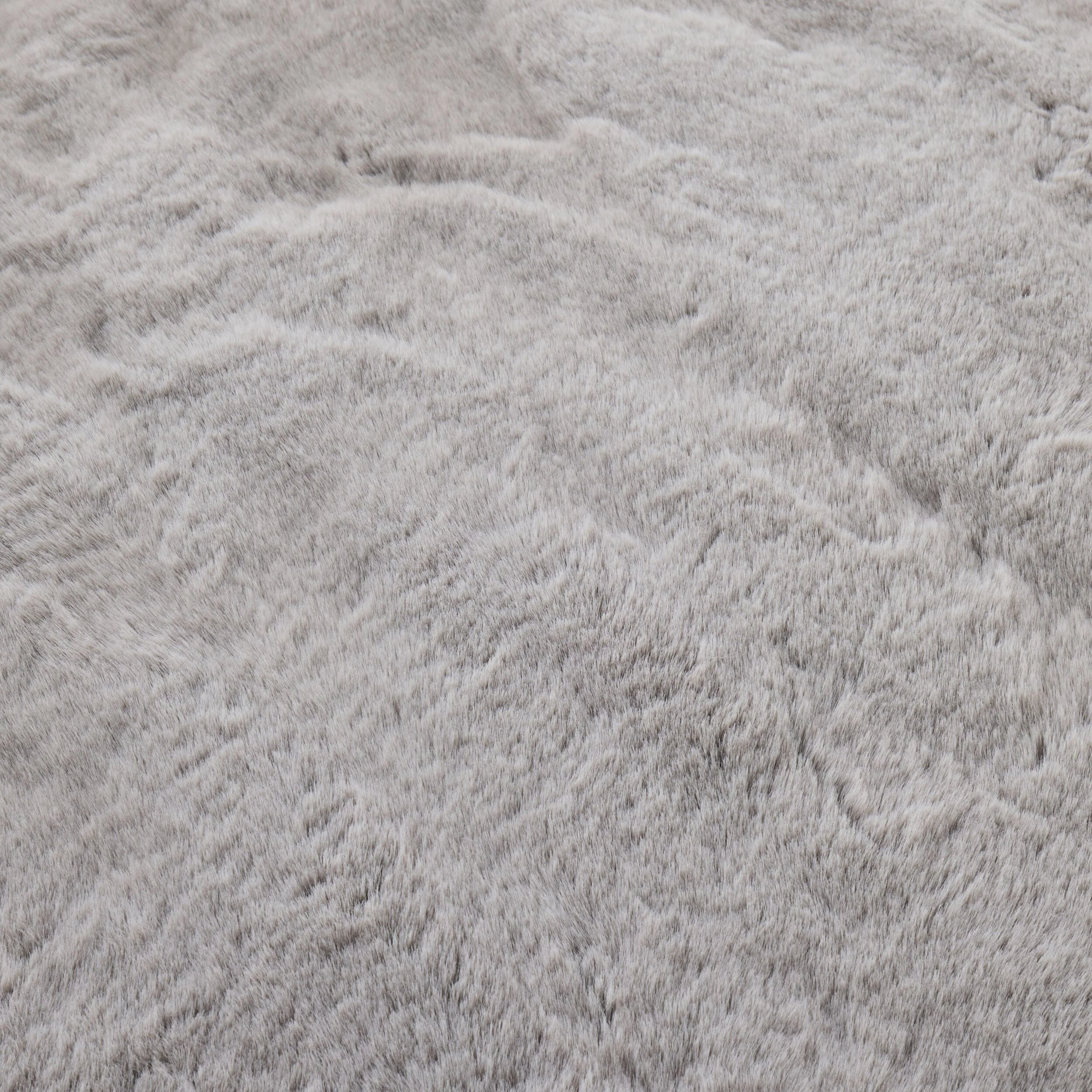 Faux Rabbit Fur Rug Silver 150x240cm