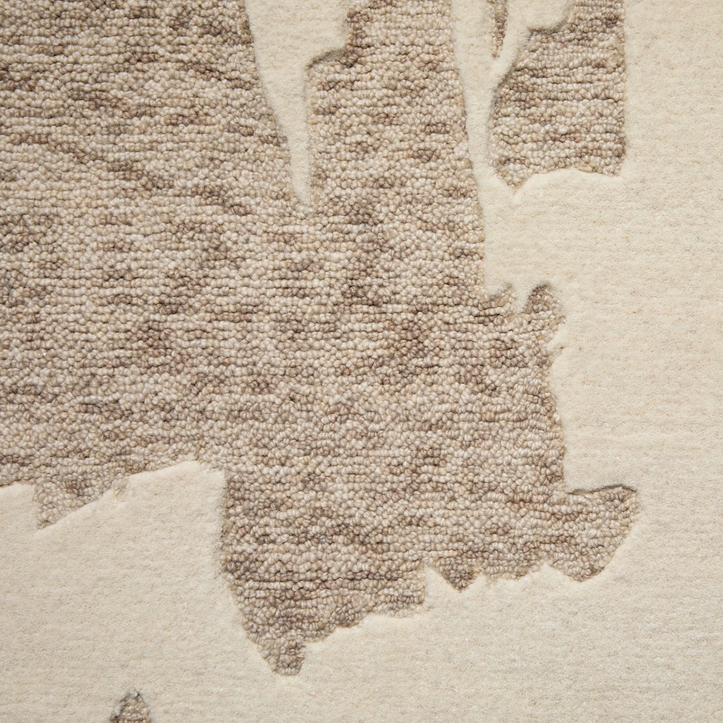 Akira Abstract Hand-Tufted Cream Rug 180x120cm