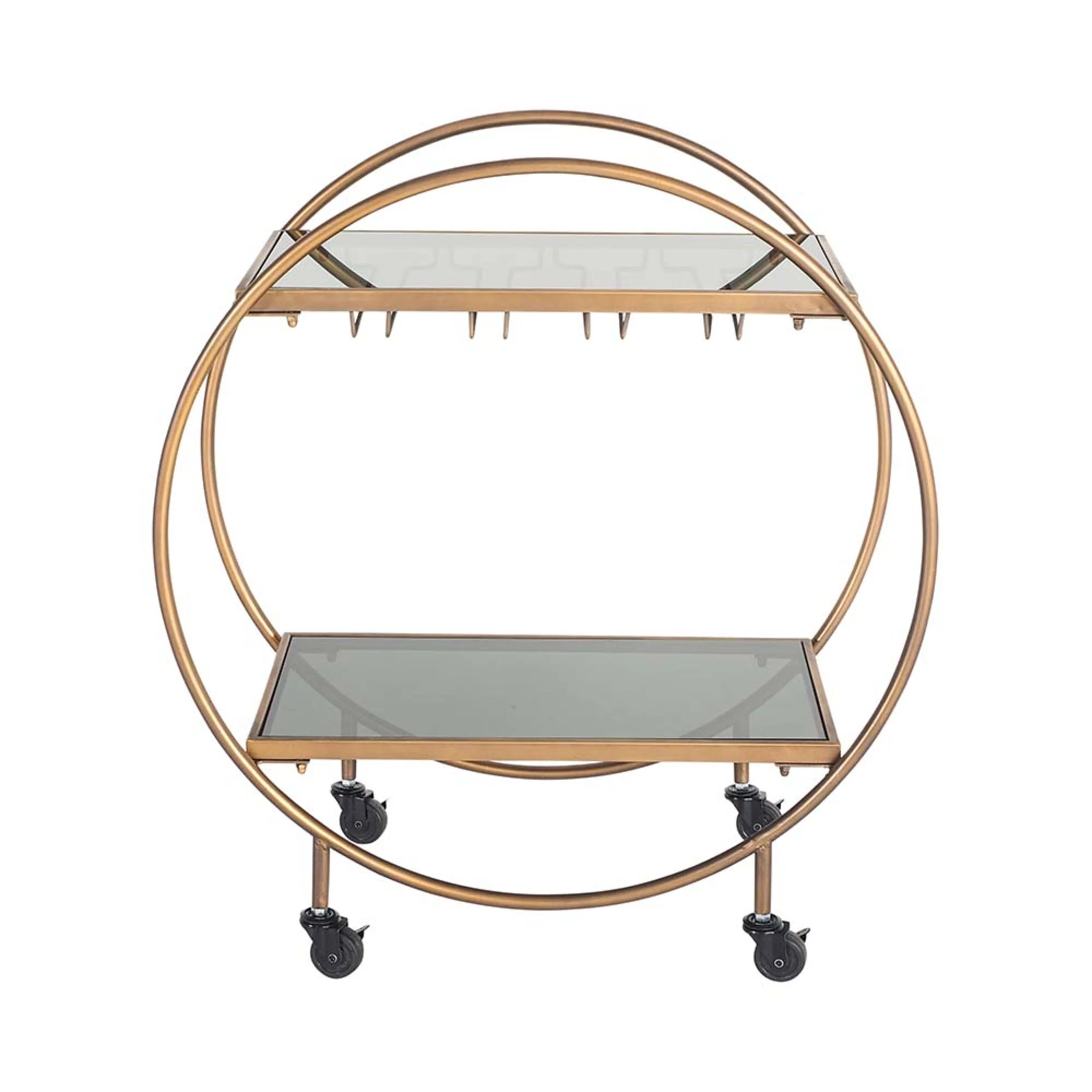 Dominique Drinks Trolley Gold 77x71x36cm