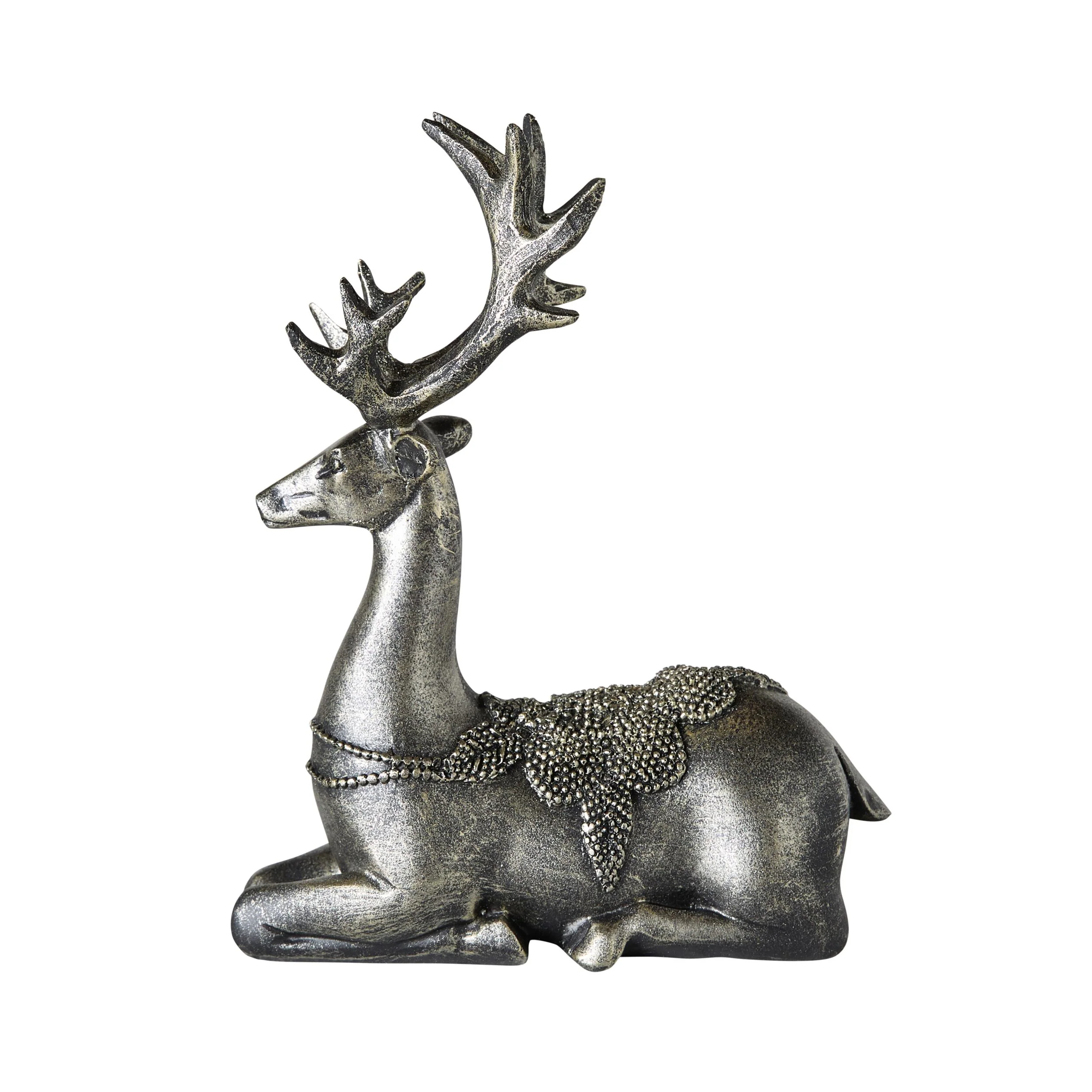 Bejewelled Sitting Deer Statue