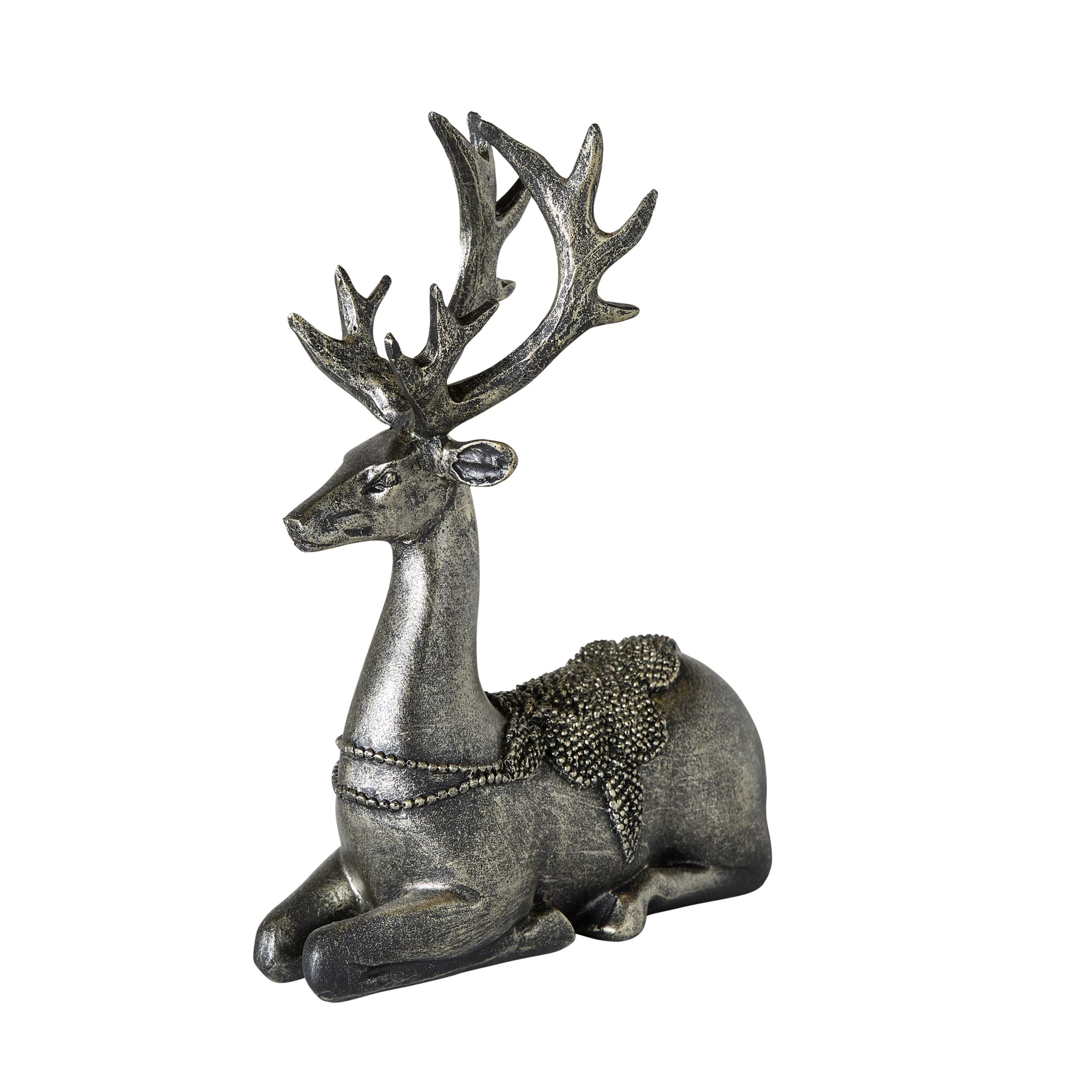 Bejewelled Sitting Deer Statue