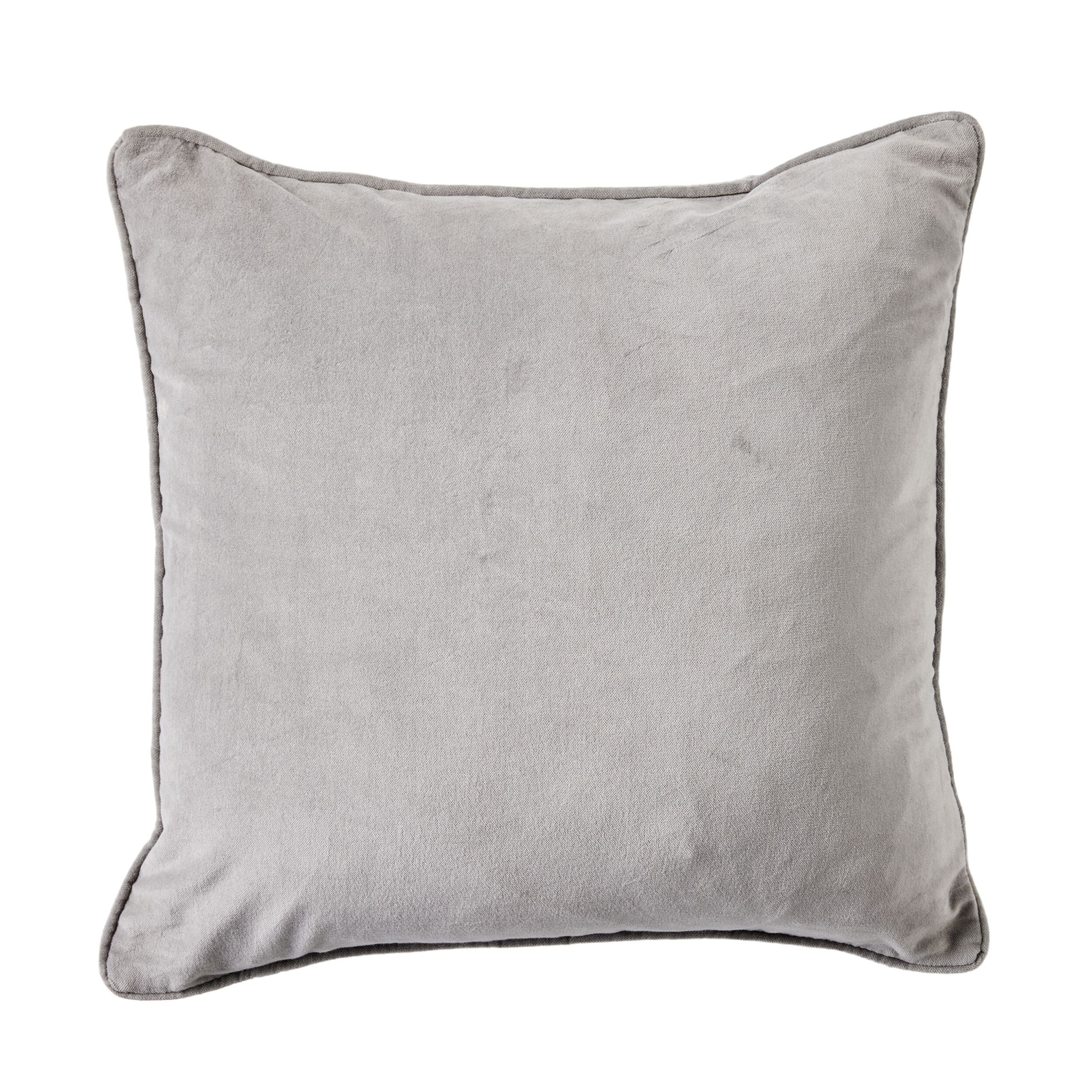 Hervey Cotton Velvet Cushion Fog 45x45cm