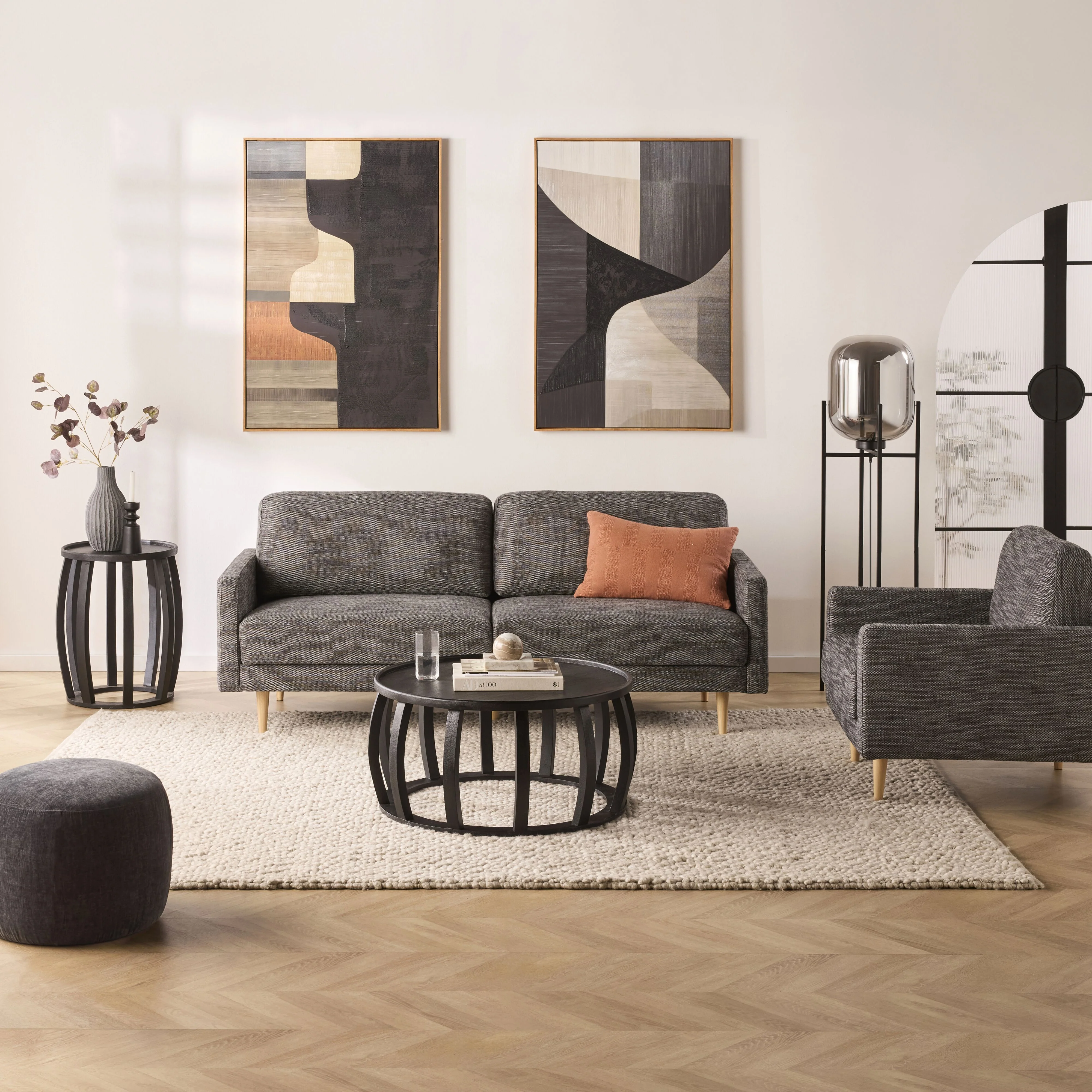 Boden 3 Seater Sofa Alaska Charcoal